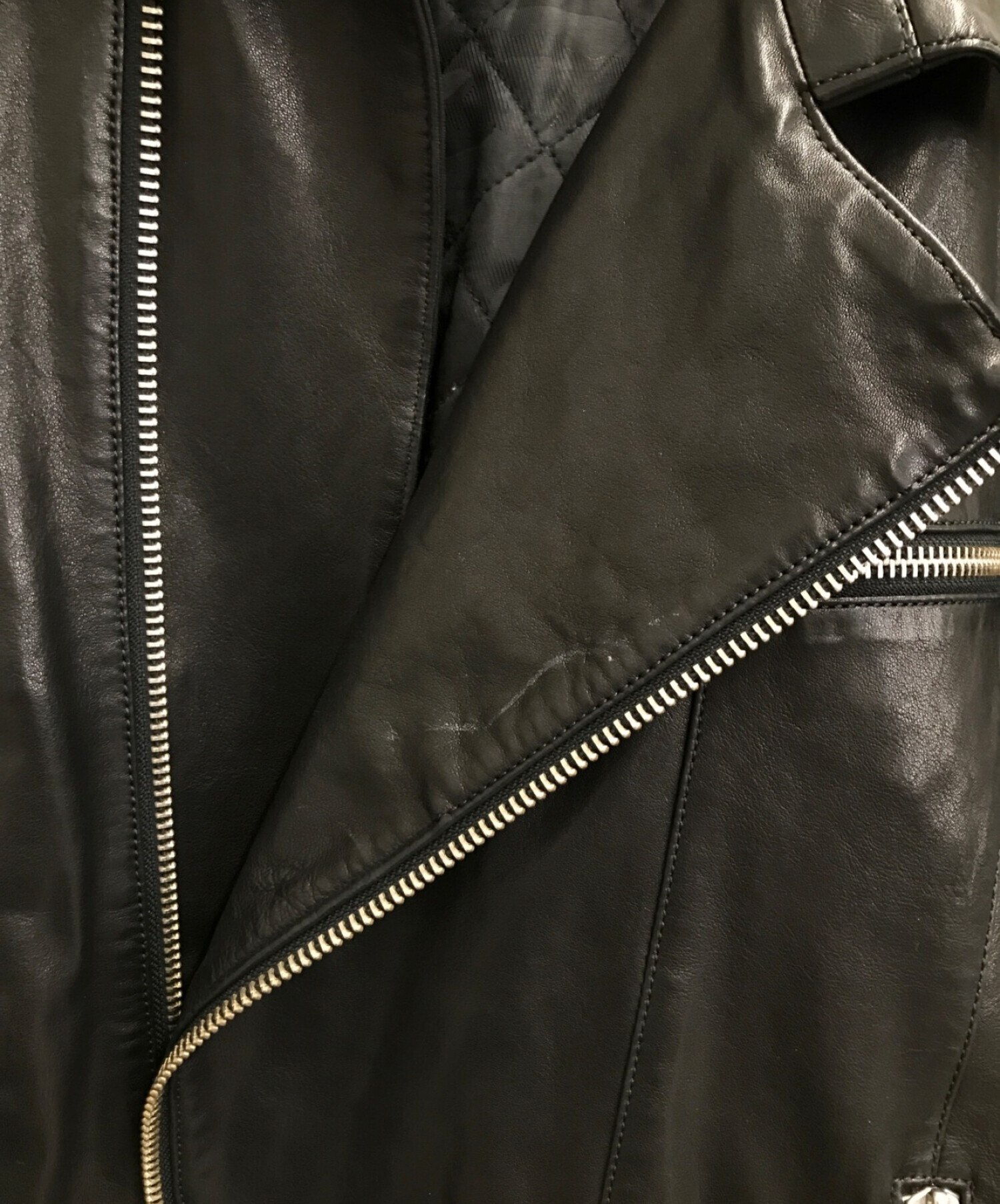 messagerie (メッサジェリエ) ライダースジャケット ブラック サイズ:54