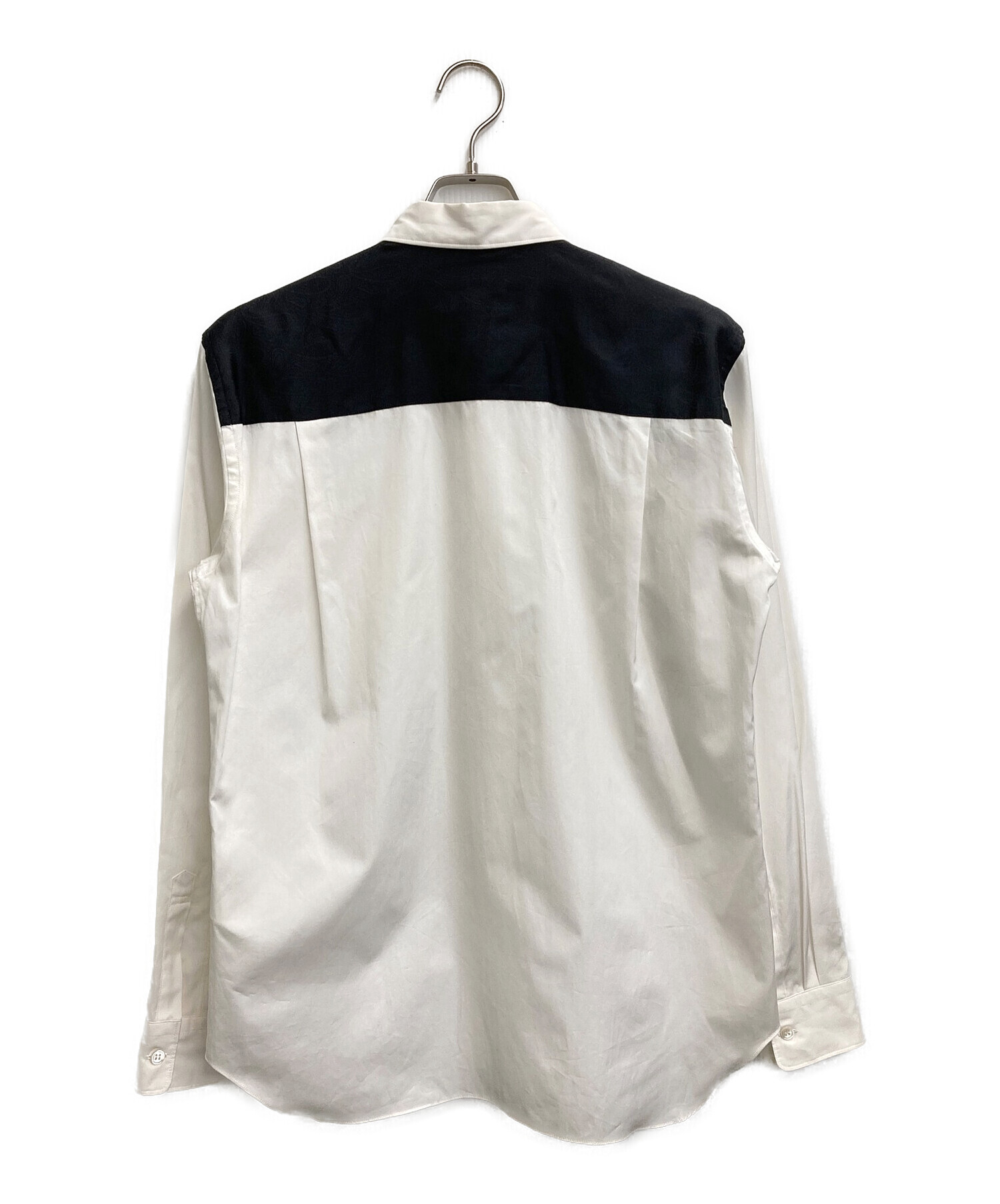 COMME des GARCONS HOMME PLUS (コムデギャルソンオムプリュス)) デザインシャツ ホワイト×ブラック サイズ:S