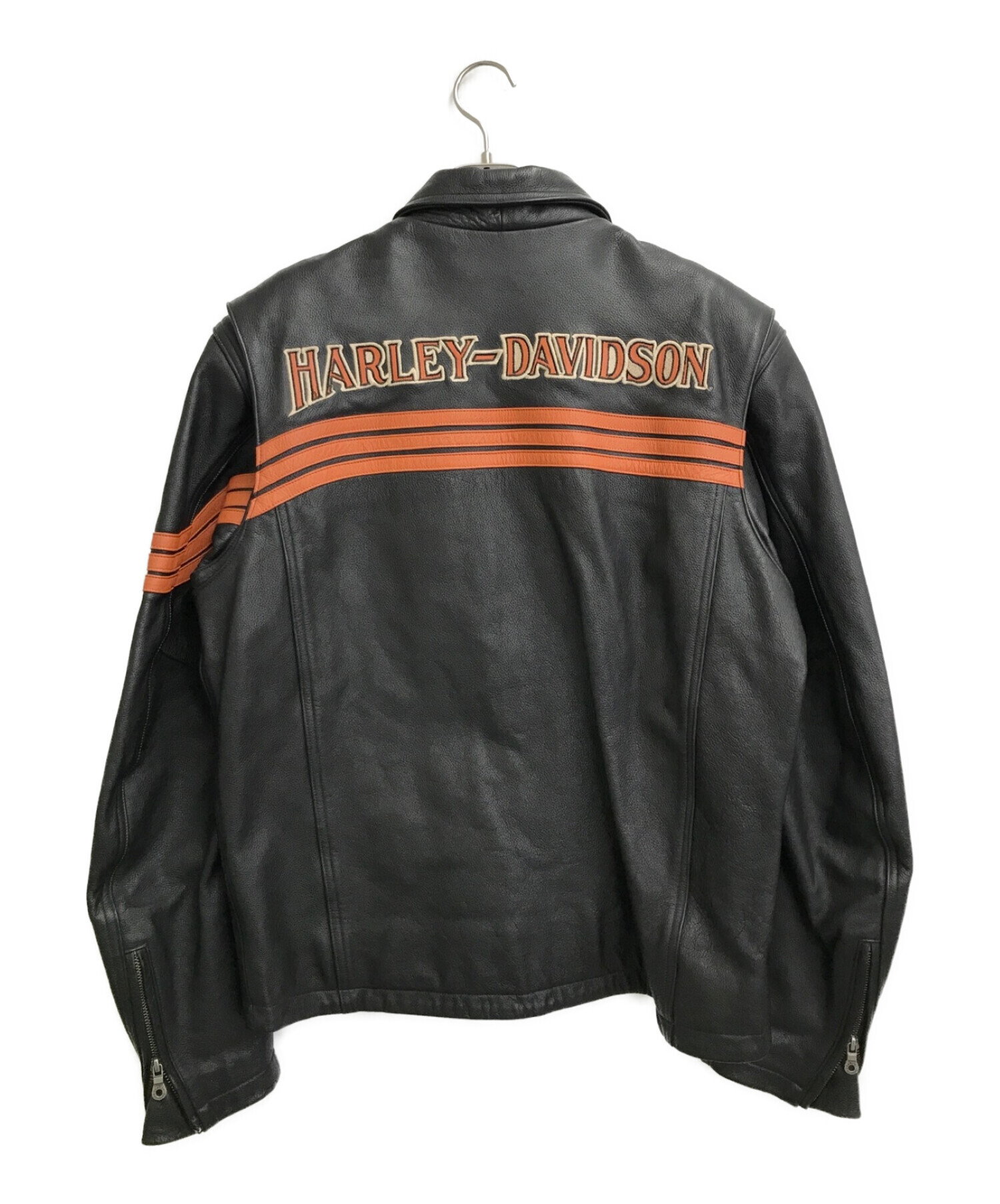 HARLEY DAVIDSON ハーレーダビッドソン レーシングジャケット ブラック サイズ:L