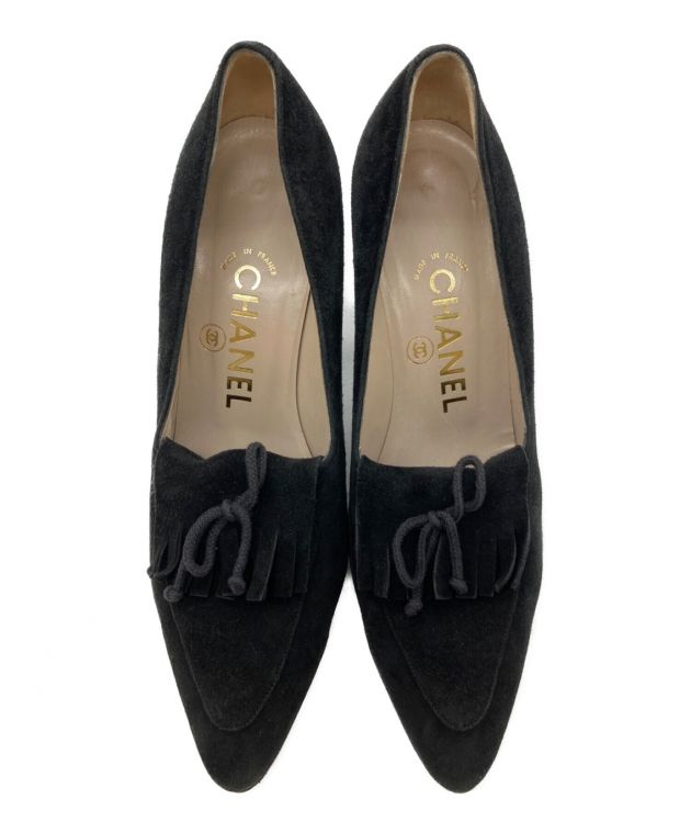 中古・古着通販】CHANEL (シャネル) スウェードヒールパンプス 