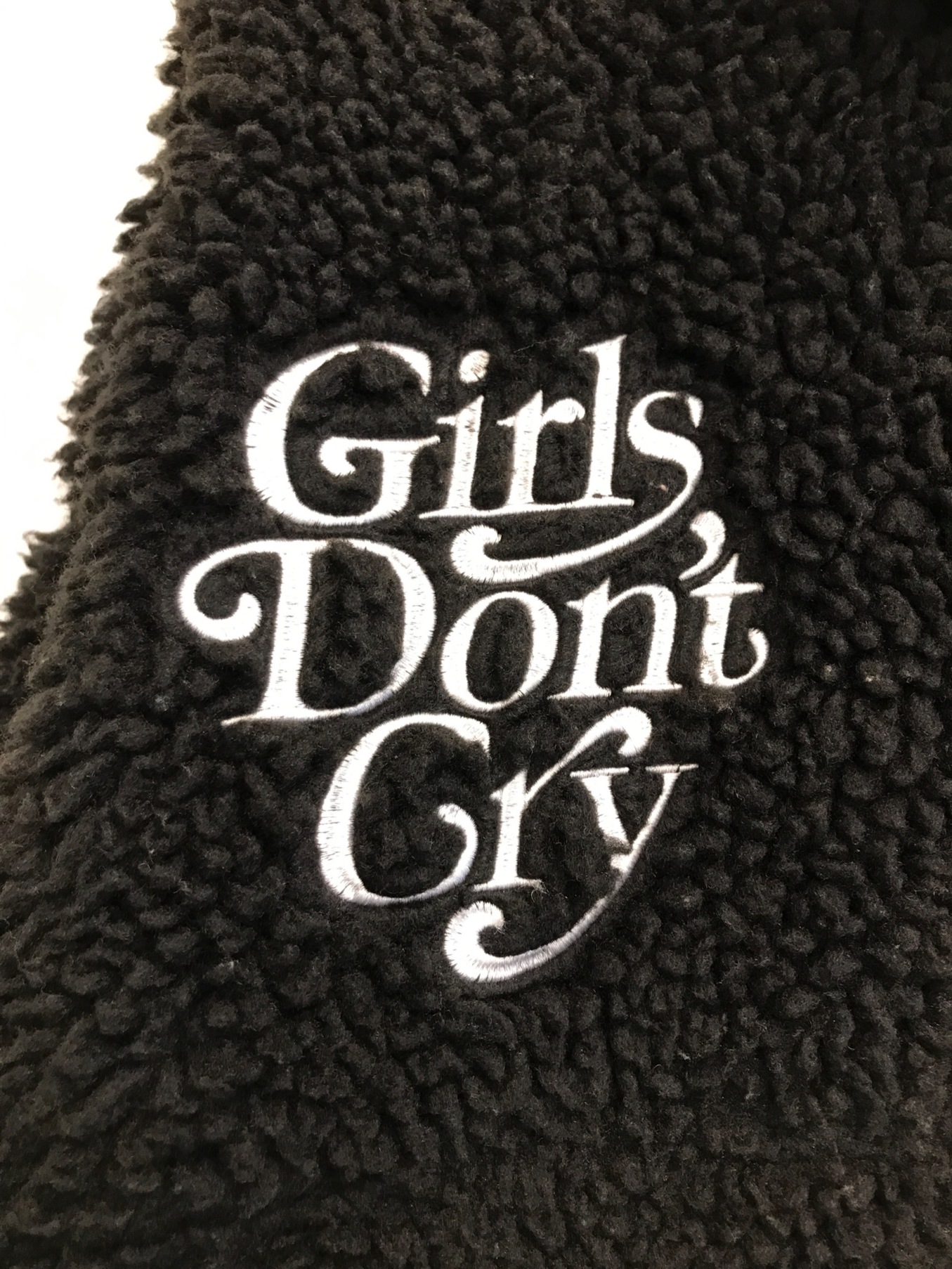 HUMAN MADE (ヒューマンメイド) GIRLS DON'T CRY (ガールズ ドント クライ) ボアジャケット ブラック サイズ:L
