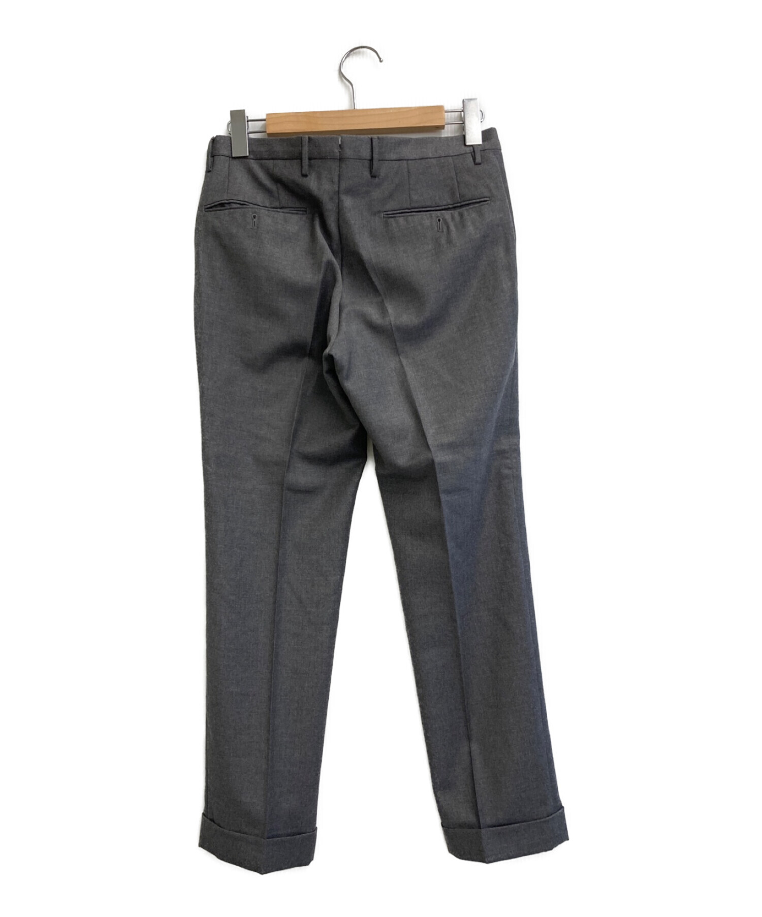 美品】インコテックス Super100's ウールトロピカル 薄茶 44 春夏