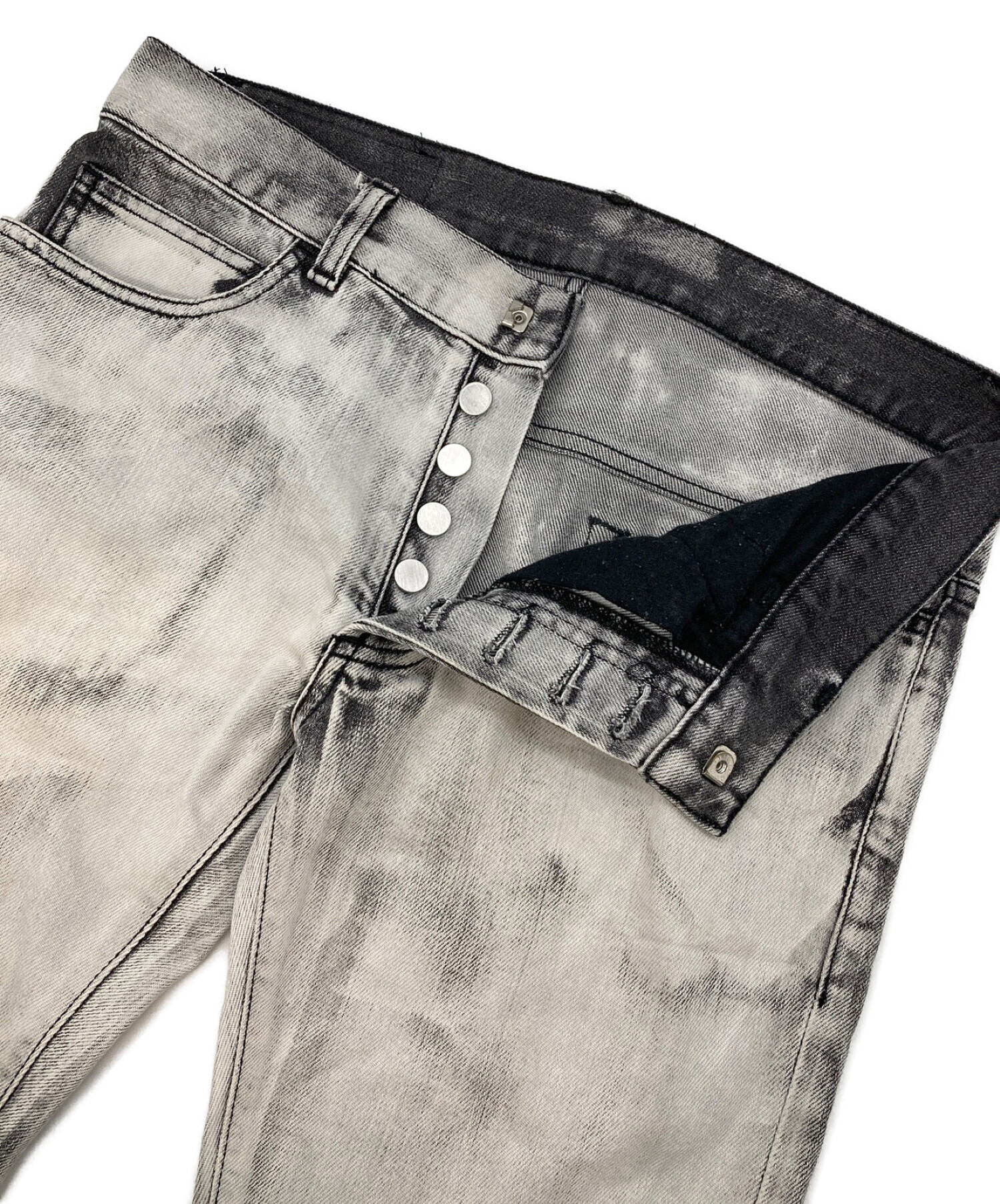 中古・古着通販】BALMAIN (バルマン) ブリーチ加工5ポケットスキニー  