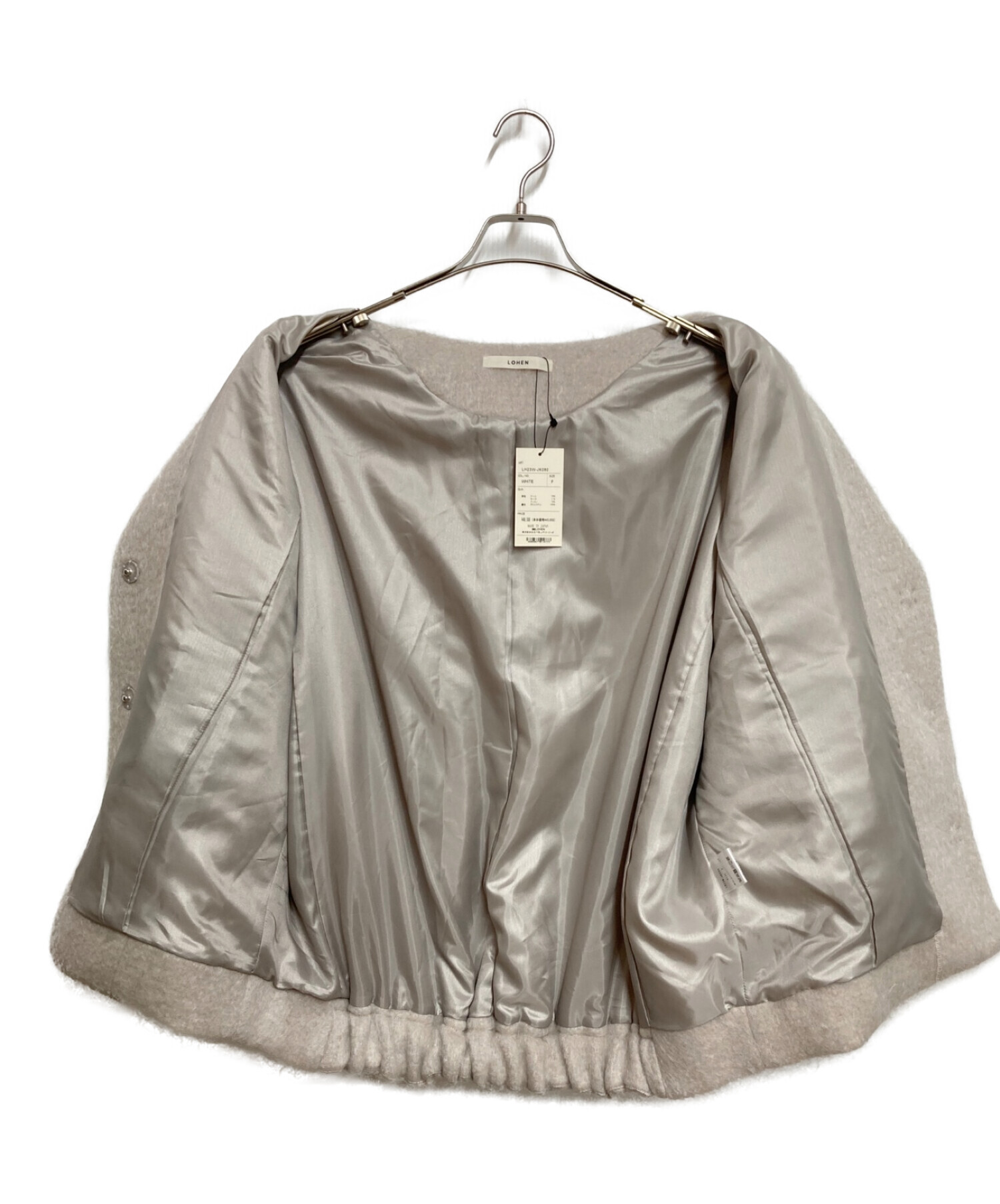 LOHENローヘン シャギーカラーレスコート