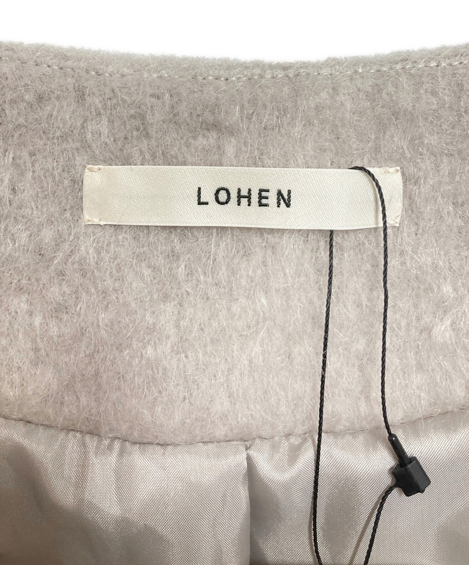 LOHENローヘン シャギーカラーレスコート