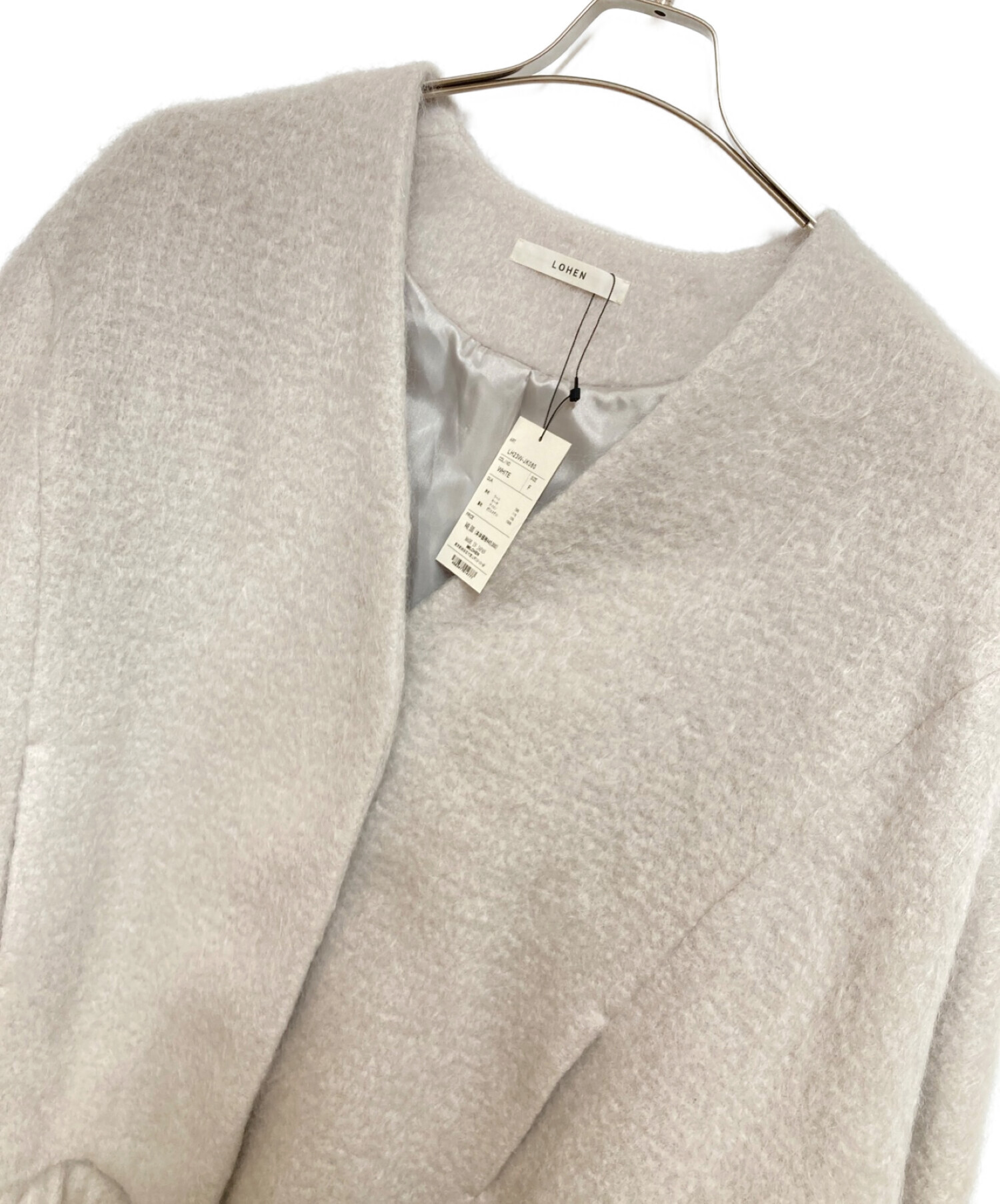 LOHENローヘン シャギーカラーレスコート