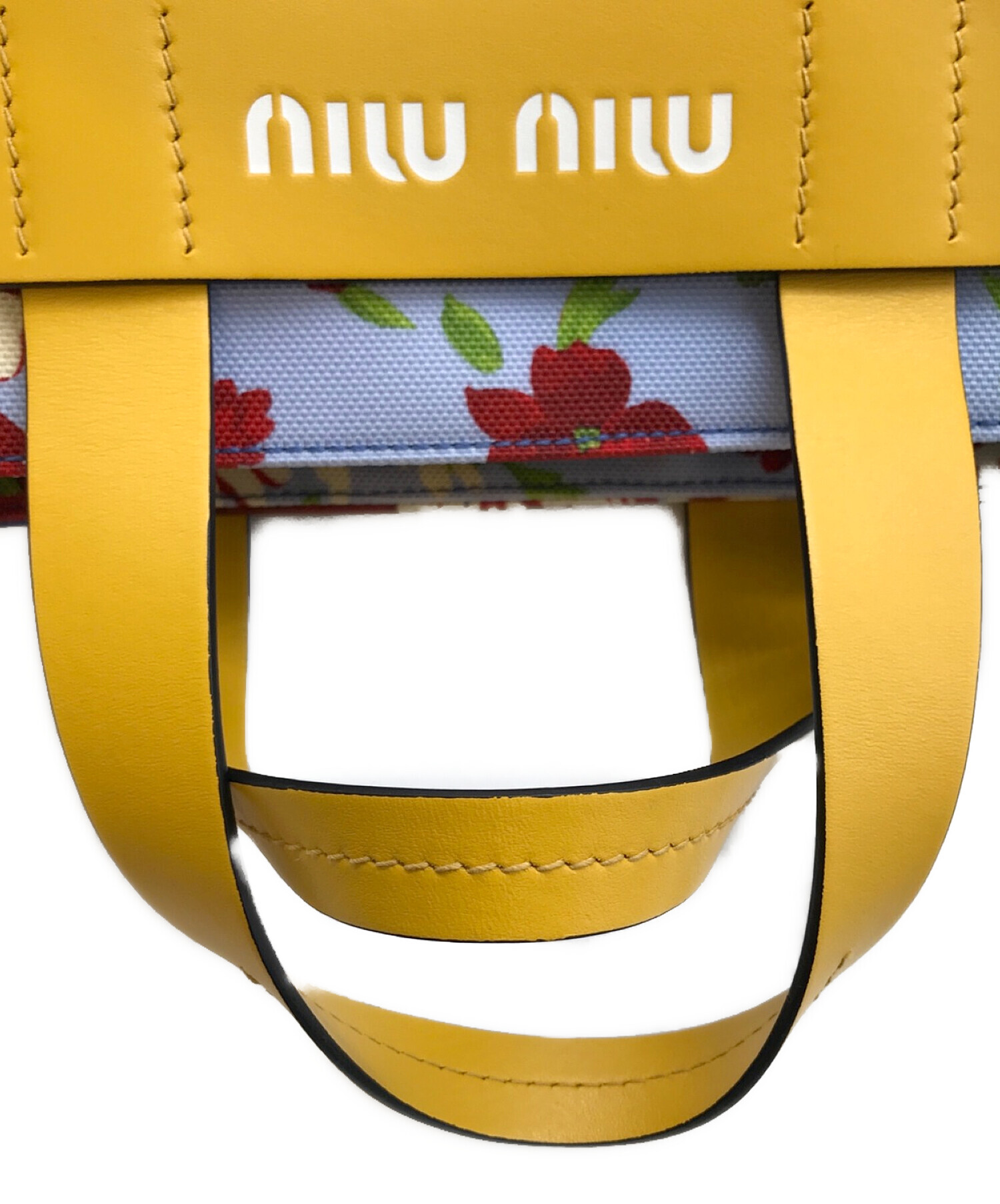 miu miu スマホストラップ 水色 MIU MIU (ミュウミュウ) ハンドバッグ