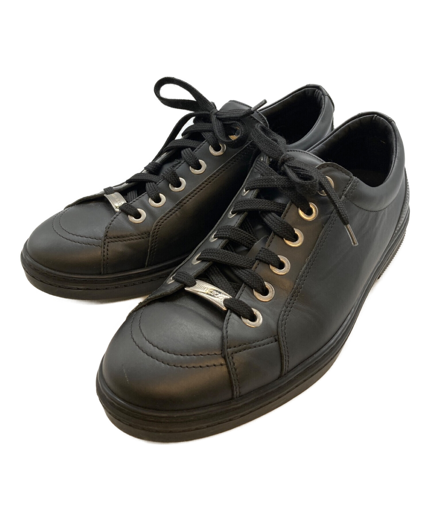 中古・古着通販】JIMMY CHOO (ジミーチュウ) レザースニーカー 