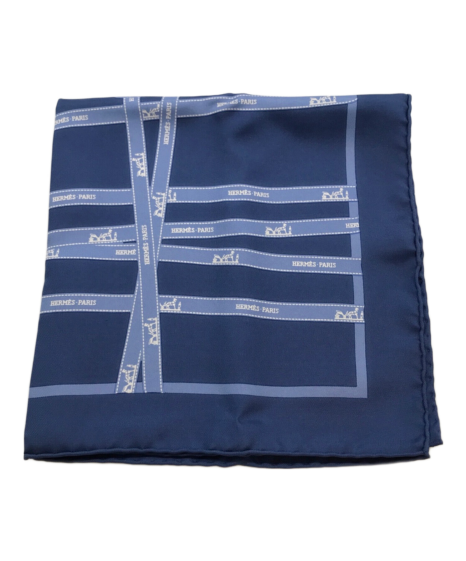 中古・古着通販】HERMES (エルメス) プチカレ40 ネイビー サイズ 
