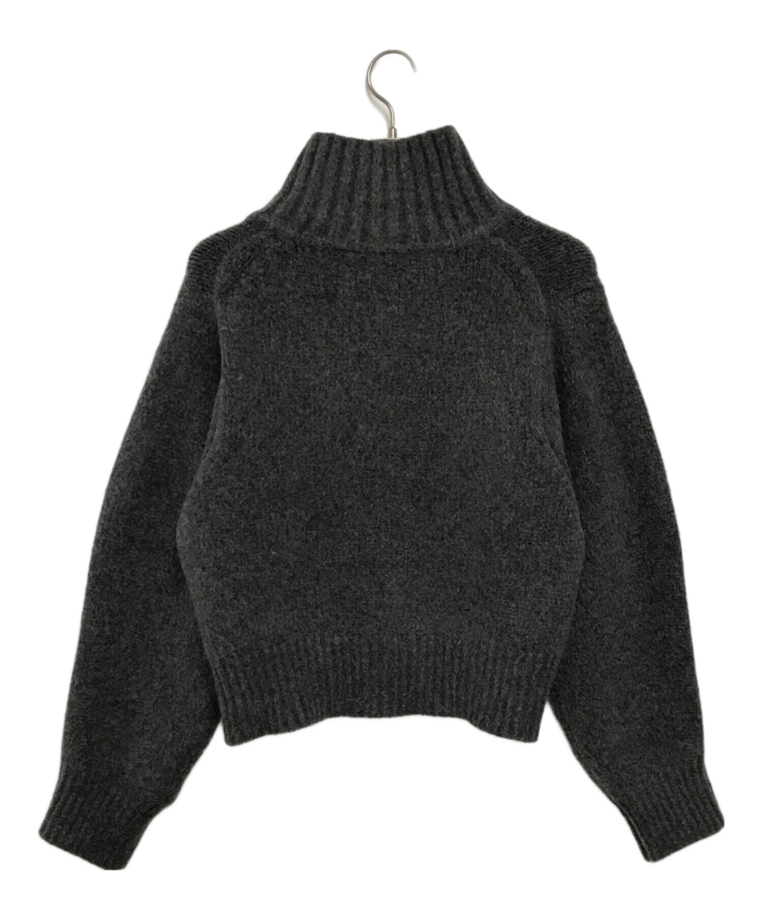 中古・古着通販】MIESROHE (ミースロエ) ハイネックウールニットカーデ 
