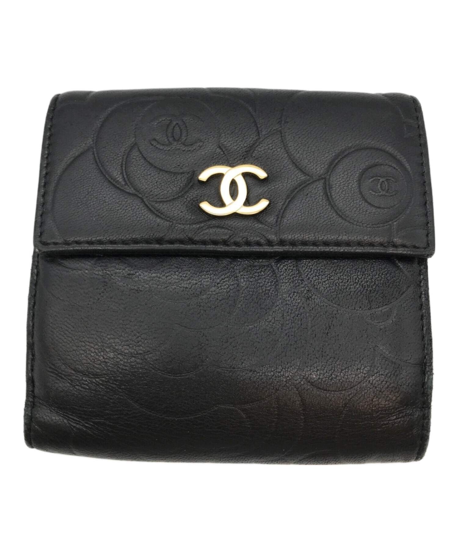 中古・古着通販】CHANEL (シャネル) カメリア2つ折りウォレット 