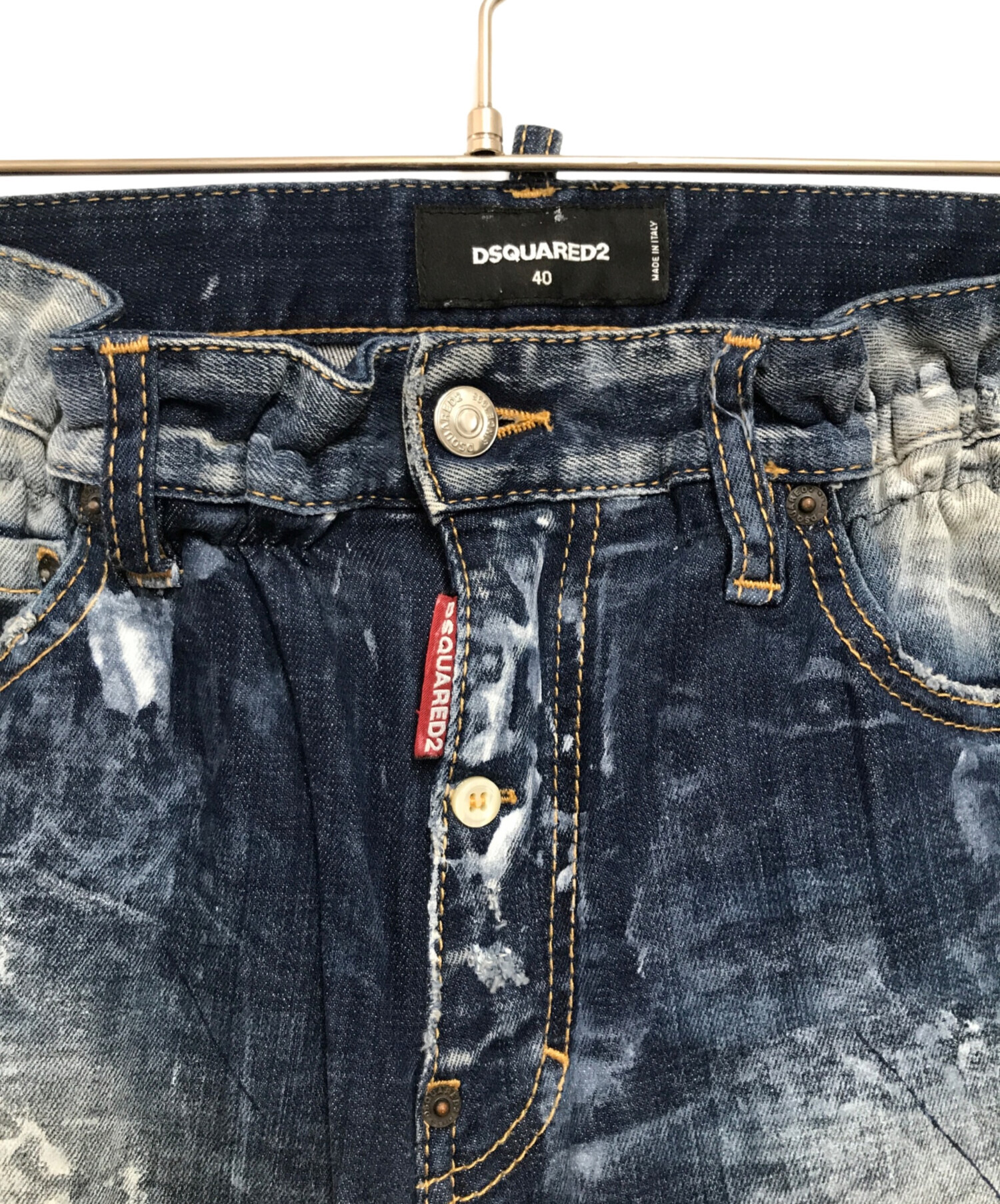中古・古着通販】DSQUARED2 (ディースクエアード) ペイント加工デニム