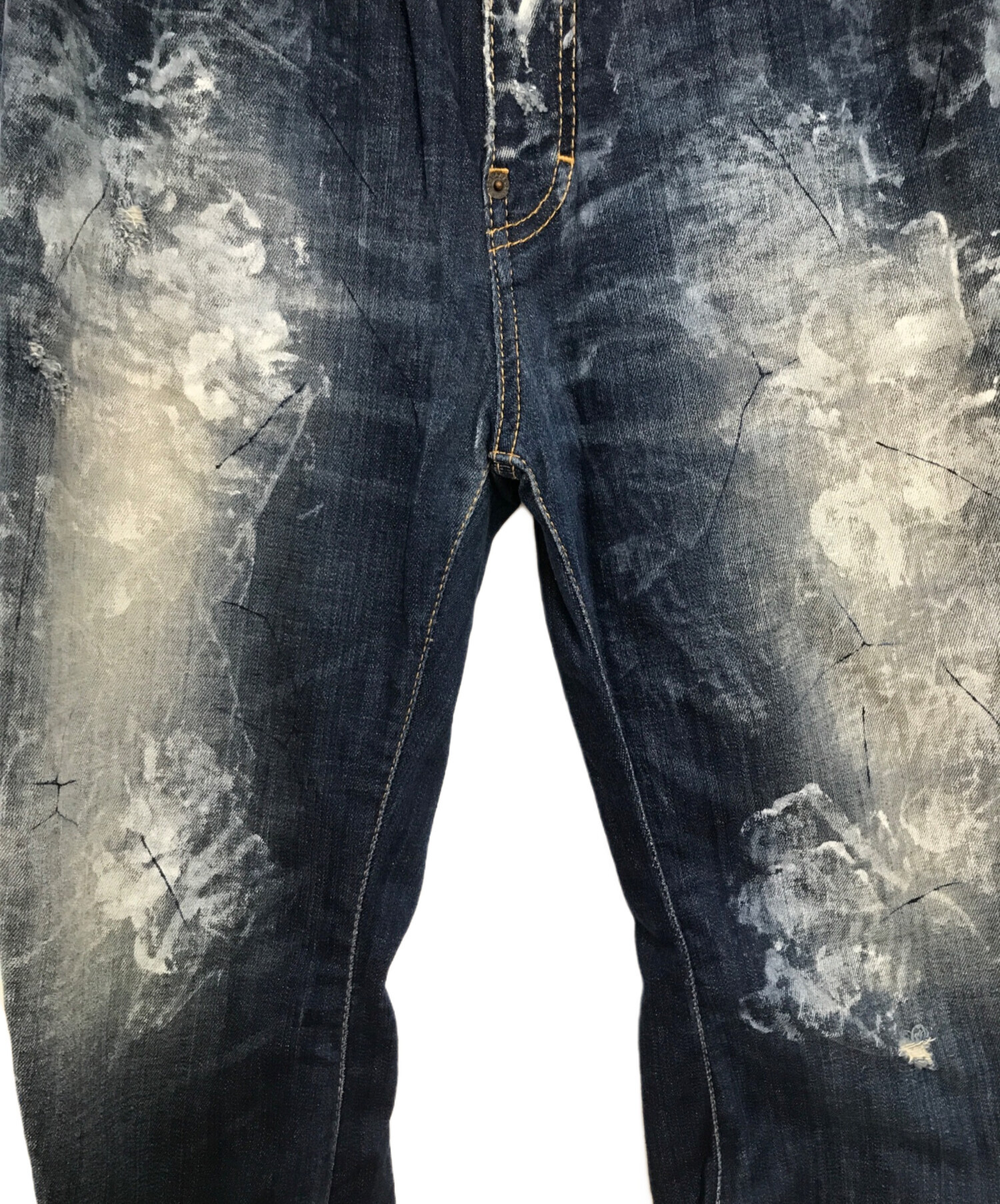 中古・古着通販】DSQUARED2 (ディースクエアード) ペイント加工デニム 