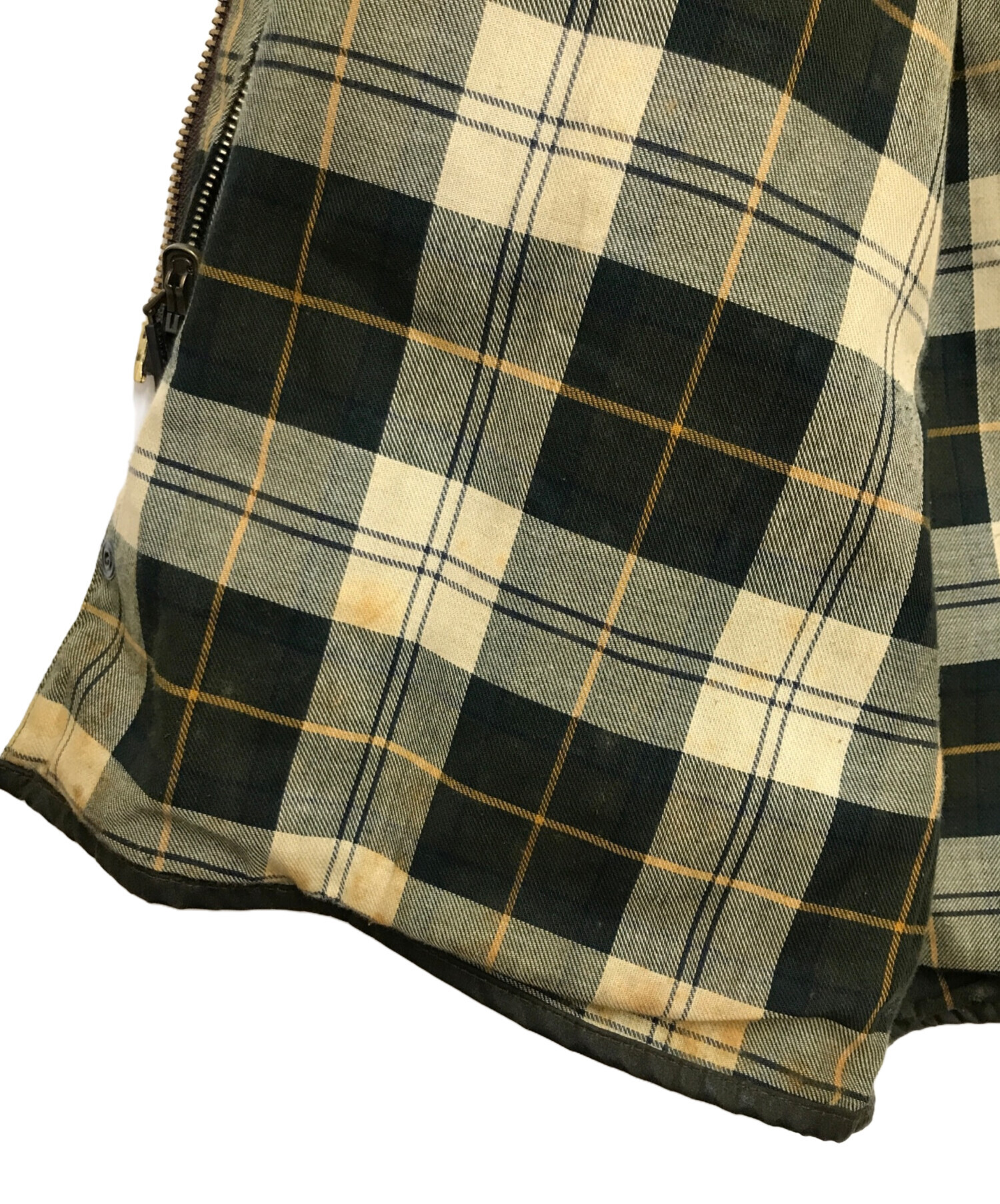 Barbour希少】 バブアー Beaufort オリーブ 千鳥格子 XXL