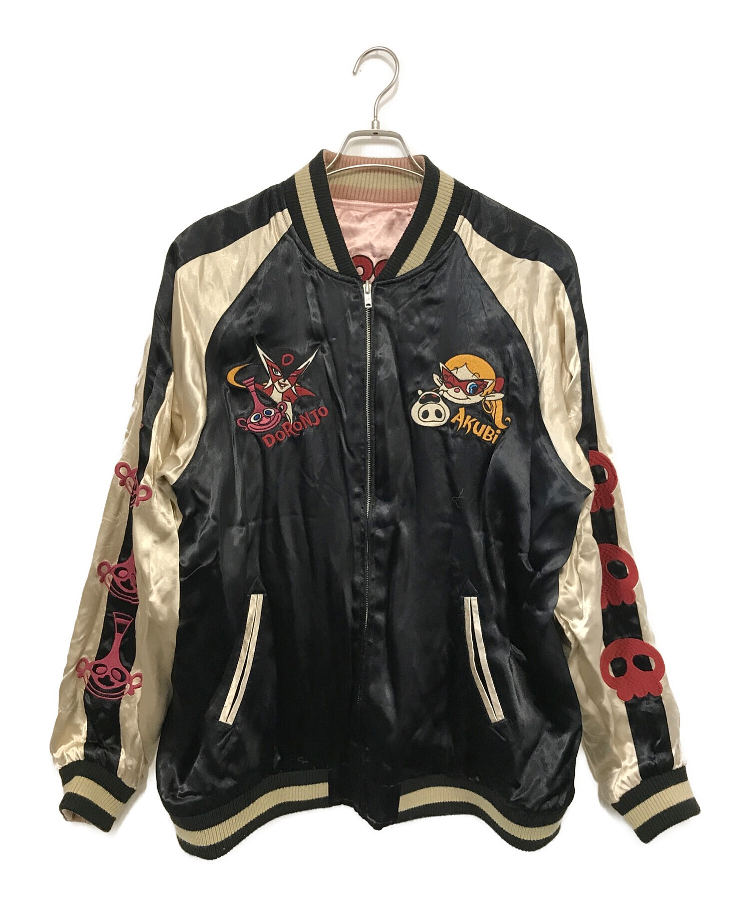 The BRAVE-MAN ハクション大魔王 スカジャン N241219-5 The BRAVE-MAN×ハクション大魔王】 スカジャン 2WAY 未使用