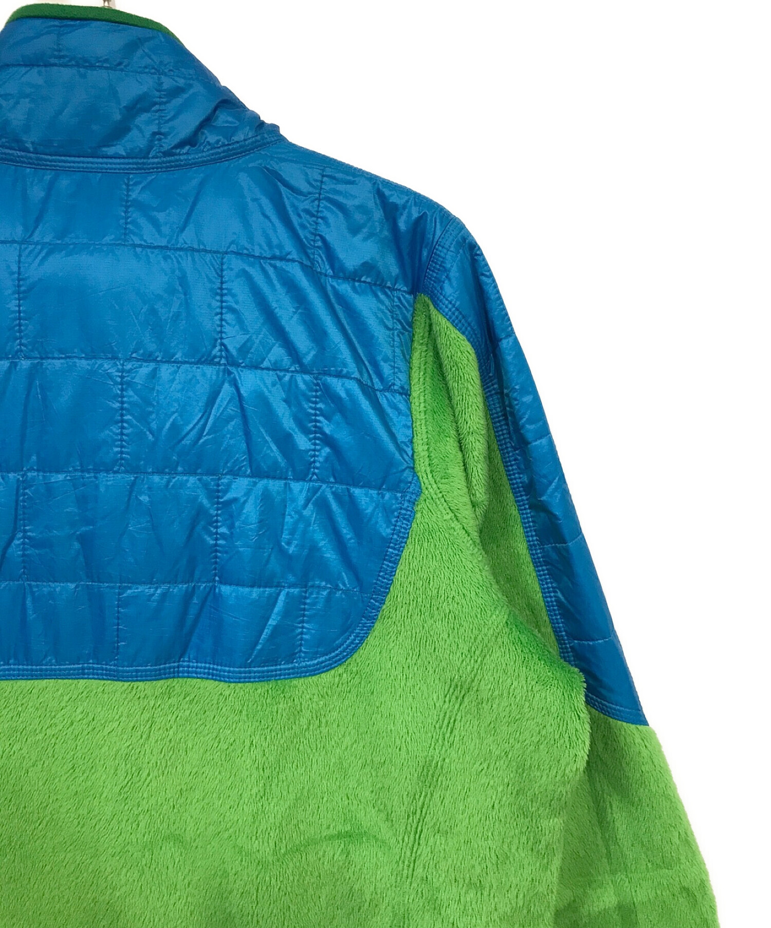 Patagonia (パタゴニア) ナノパフハイブリッドジャケット ブルー×グリーン サイズ:M
