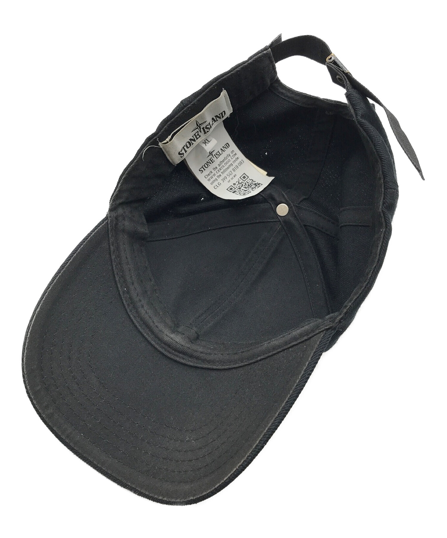 STONE ISLAND ストーンアイランド ロゴ  キャップ 帽子 ブラック
