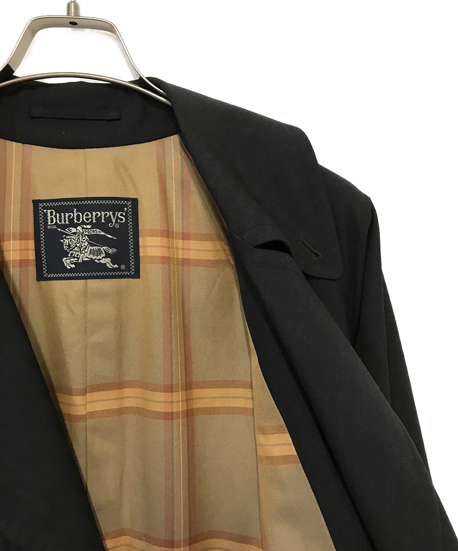 Burberry's (バーバリーズ) 【ヴィンテージ】【一枚袖】タイロッケンコート ブラック サイズ:MA