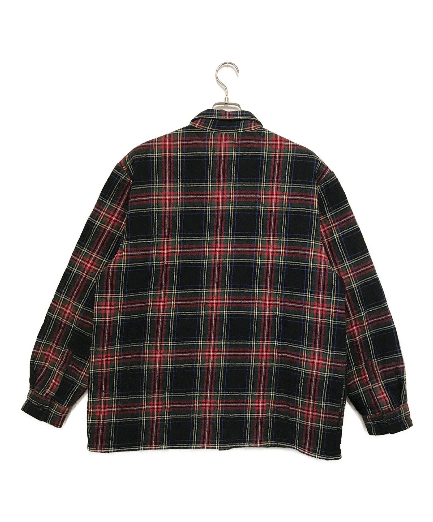 SUPREME (シュプリーム) Quilted Plaid Flannel Shirt レッド サイズ:L