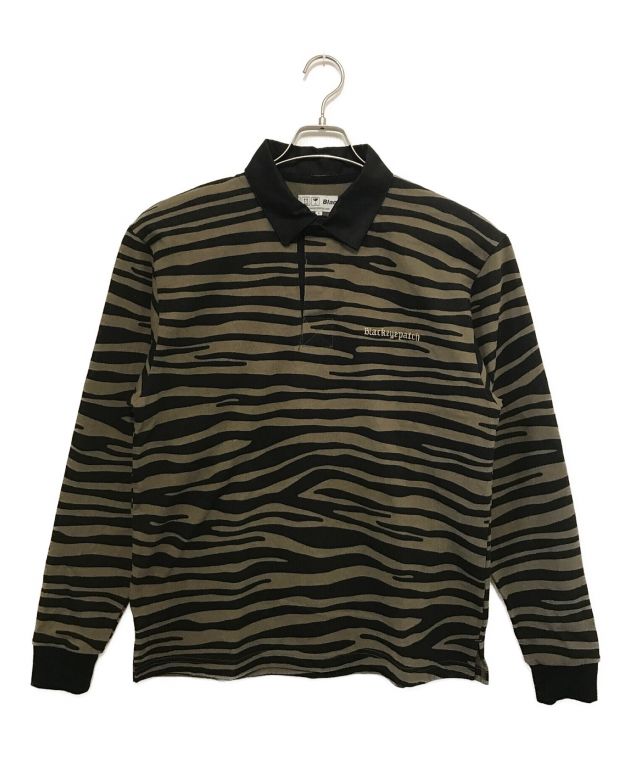 A 言うまでもなく BATHING APE ラガーシャツ オレンジ 黒 ストライプ