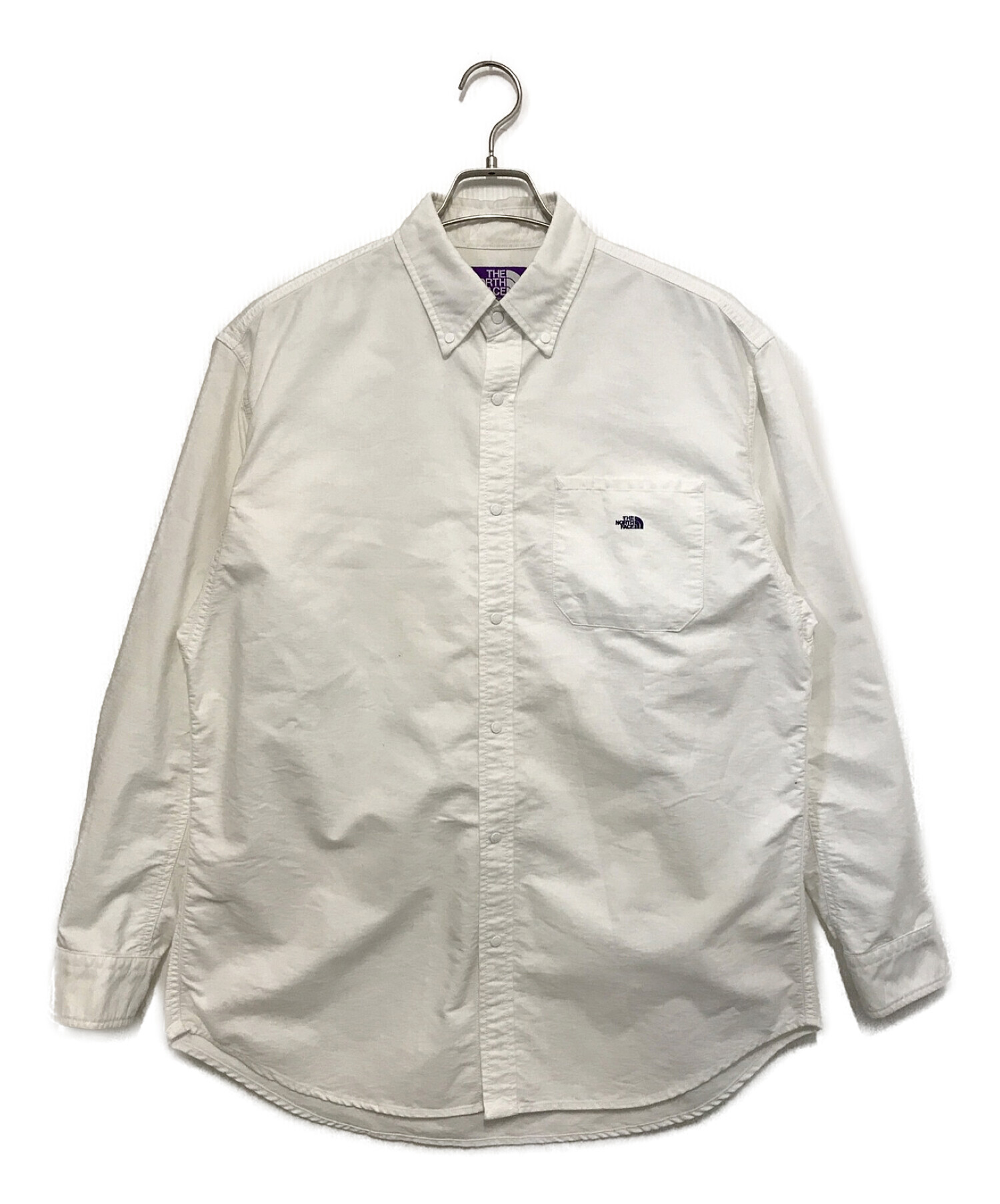 THE NORTHFACE PURPLELABEL (ザ ノースフェイス パープルレーベル) Cotton Polyester OX B.D.  Shirt ホワイト サイズ:M