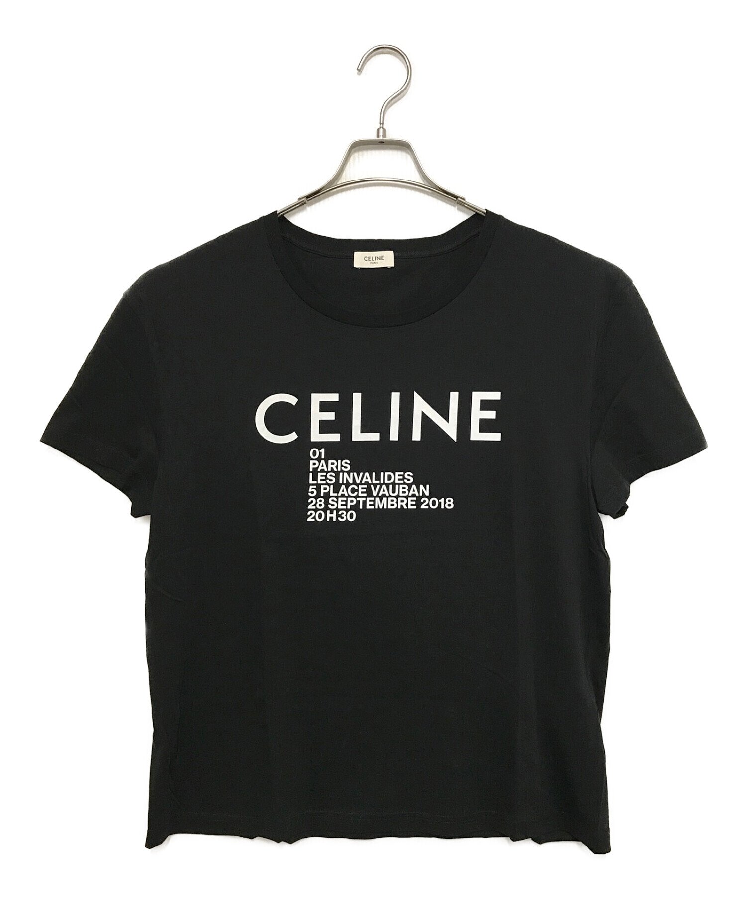 中古・古着通販】CELINE (セリーヌ) ロゴプリントTシャツ ブラック