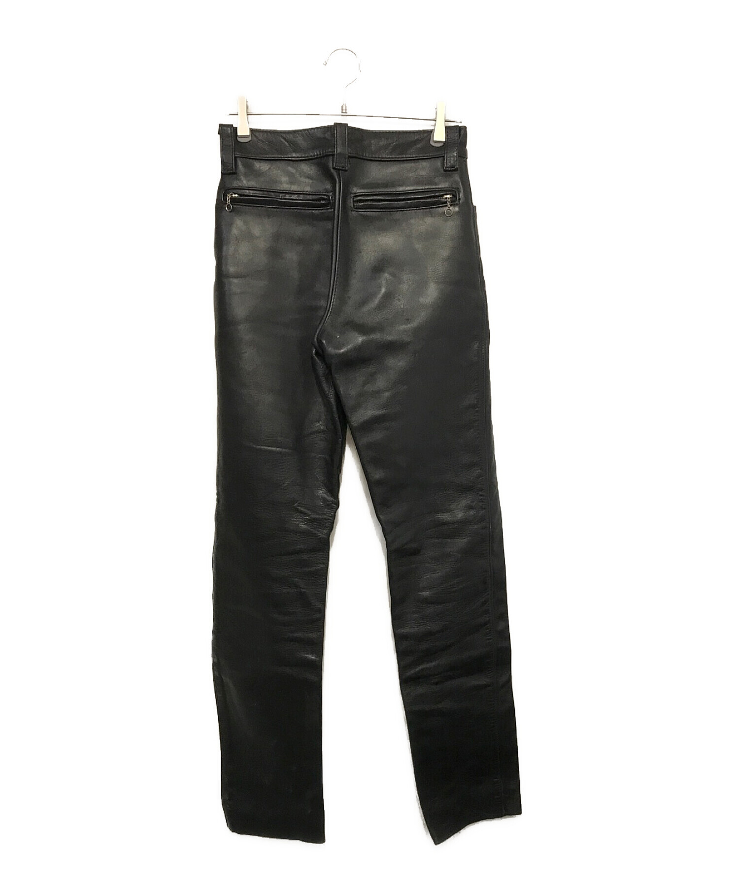 中古・古着通販】VANSON (バンソン) レザーパンツ ブラック サイズ:30 