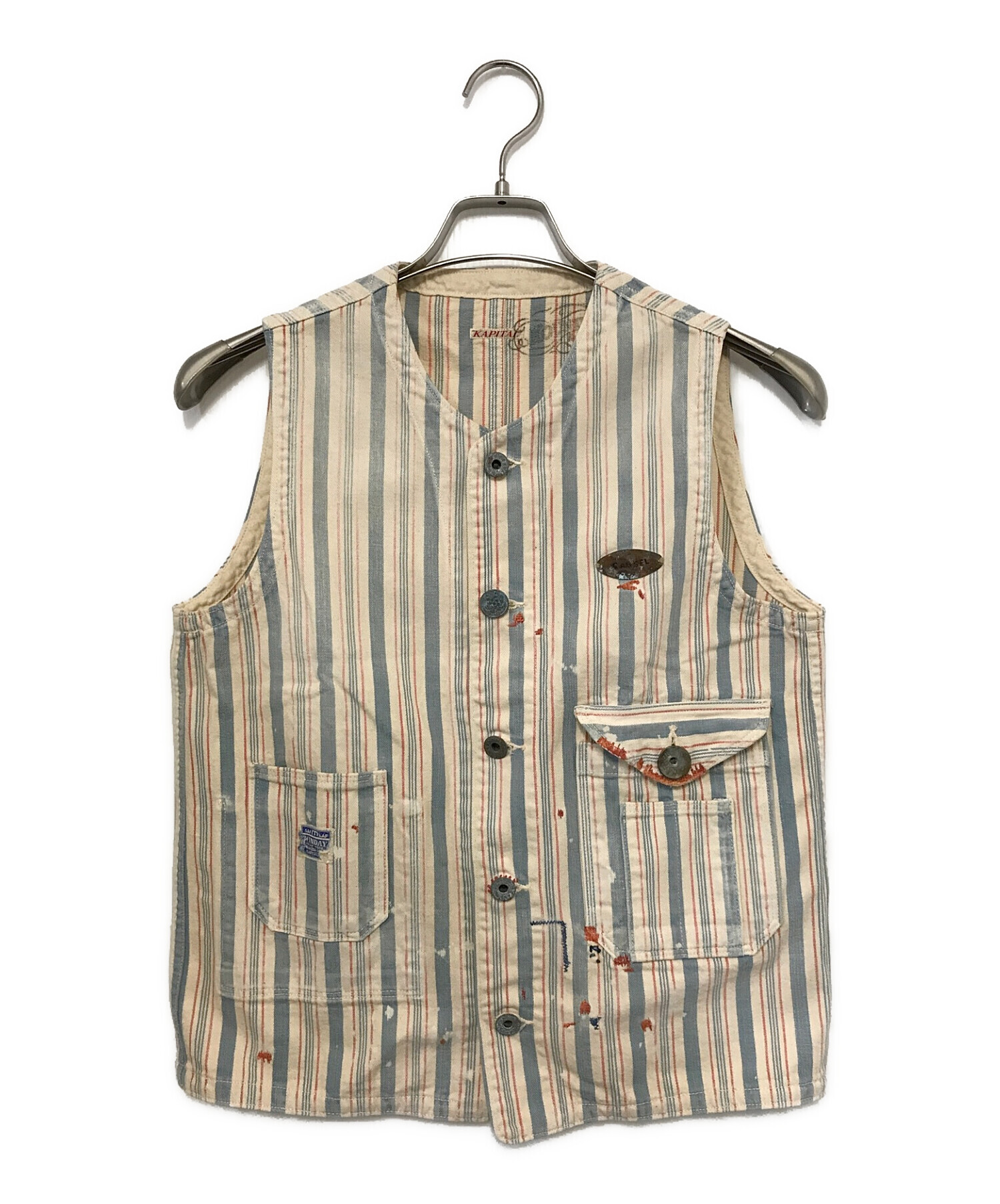 中古・古着通販】KAPITAL (キャピタル) ヴィンテージ加工ストライプ 