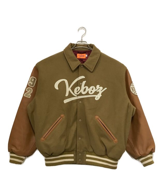 中古・古着通販】KEBOZ (ケボズ) MELTON & LEATHER VARSITY JACKET 