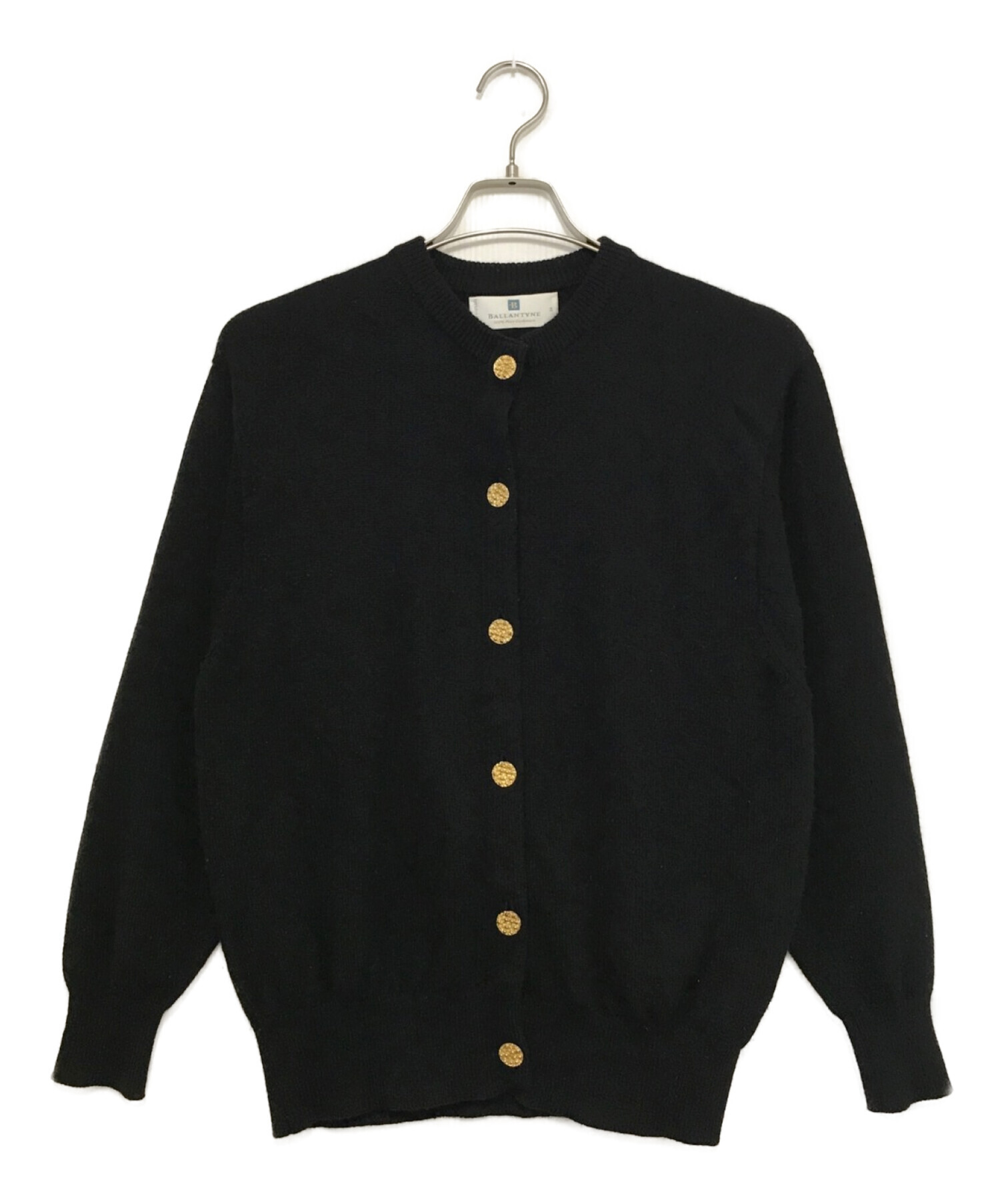BALLANTYNE カシミヤ100%のニットカーディガン【サイズL相当】【黒】 BALLANTYNE カシミヤ100%のニットカーディガン【サイズL相当】【黒