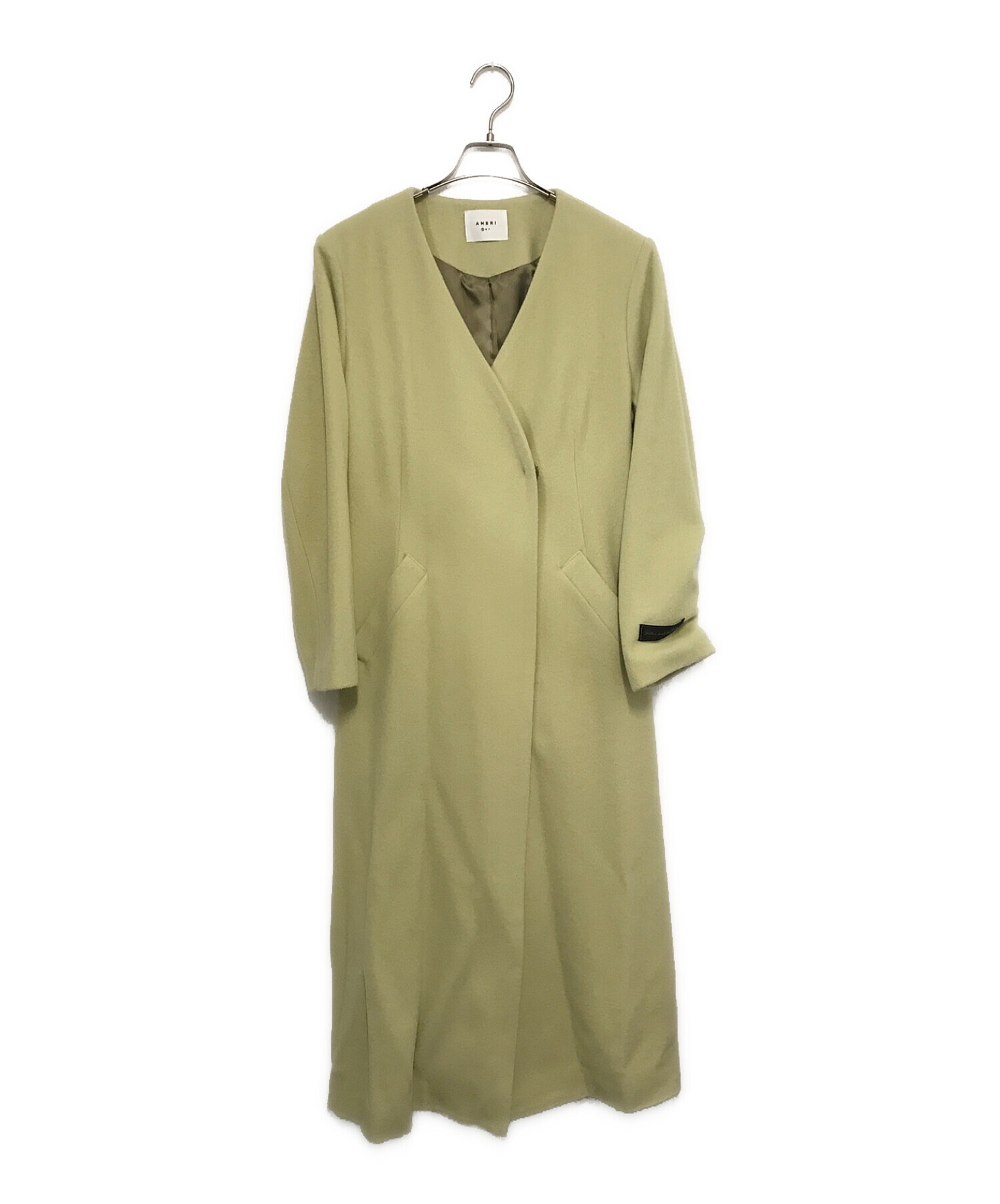 中古・古着通販】Ameri (アメリ) WAIST SHAPE NO COLLAR COAT 