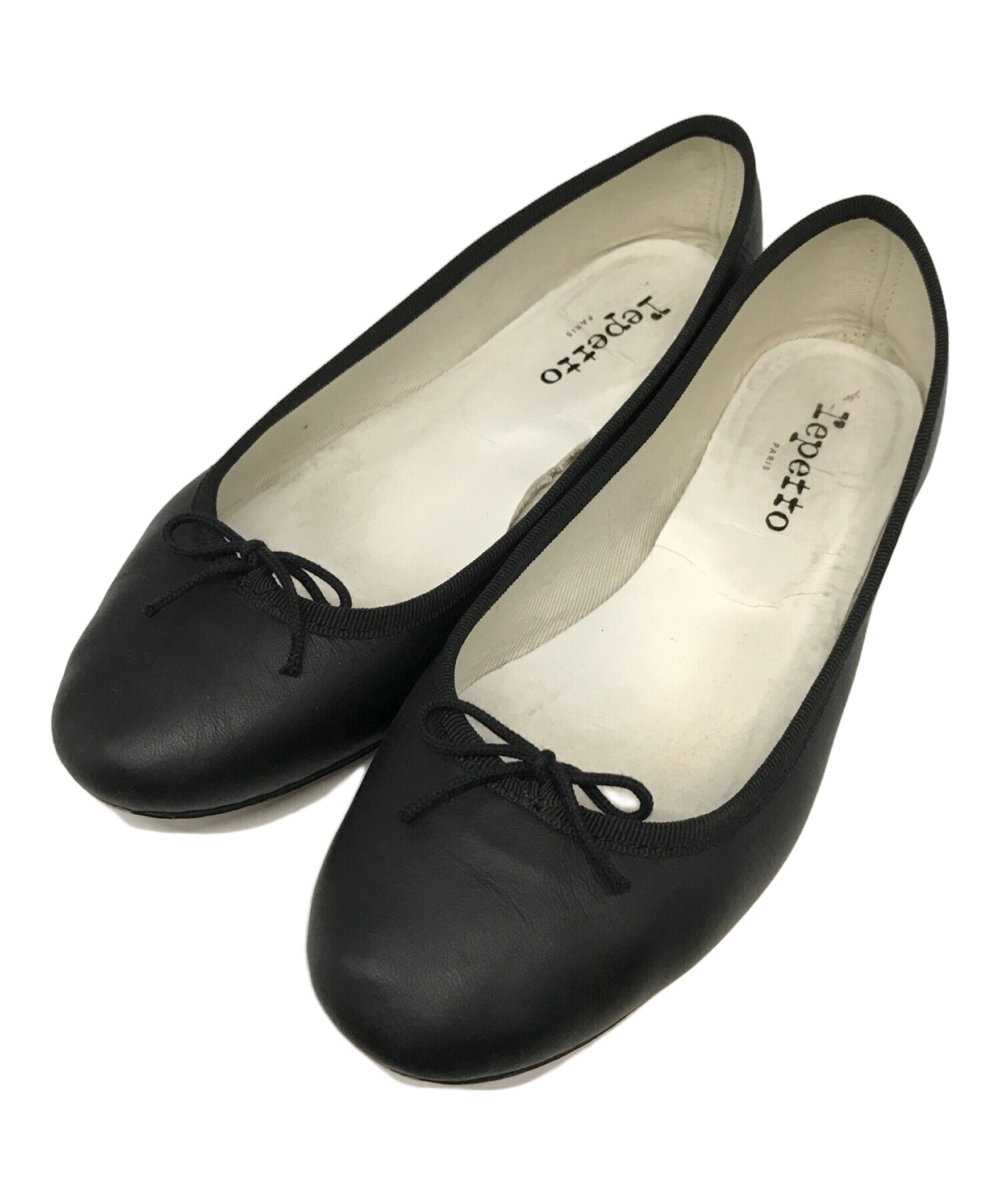Repetto レペット バレエシューズ 38 1/2 黒 V9E8x-m60280175049 
