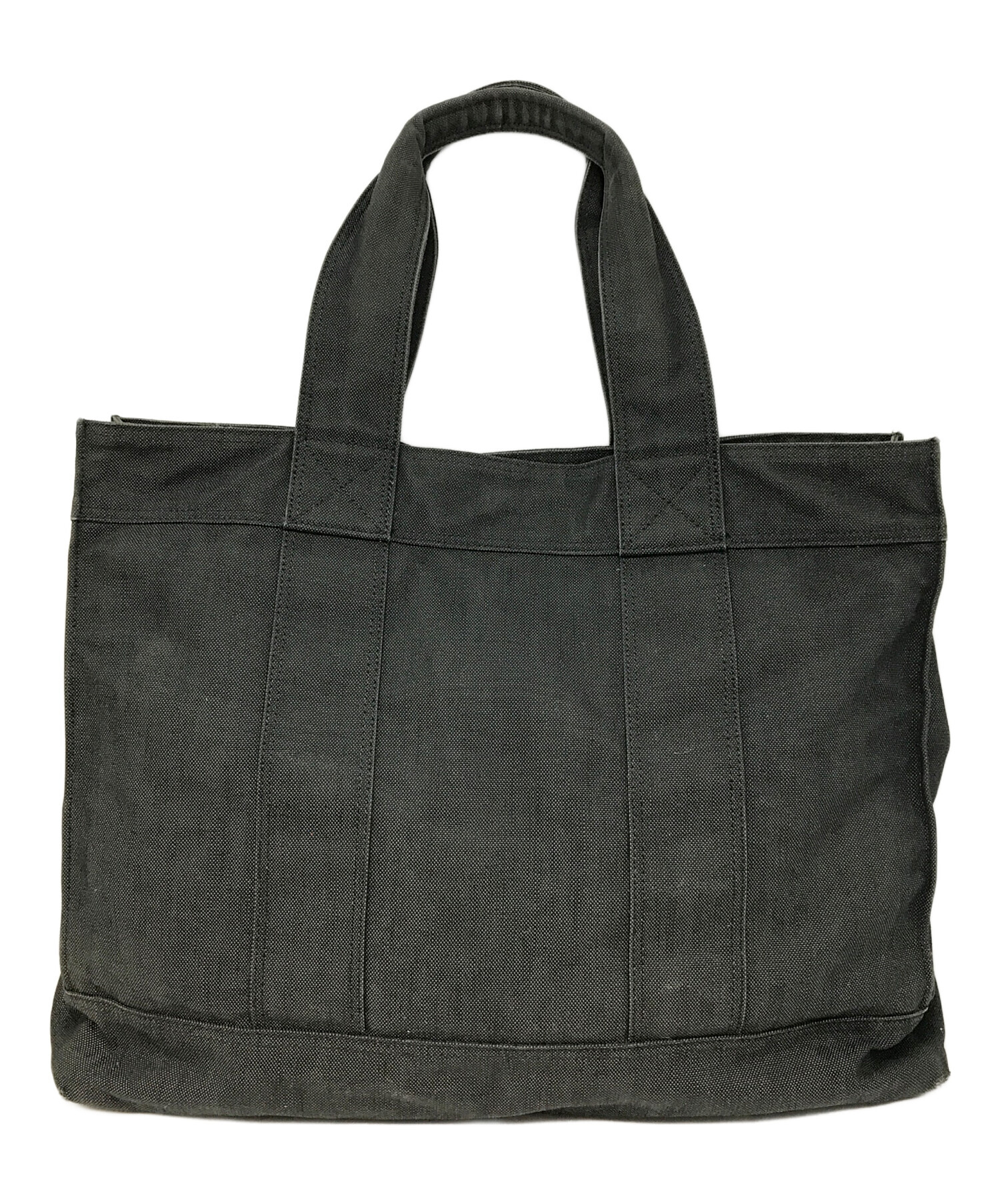 黒×ベージュ キャンバス トートバッグポーター