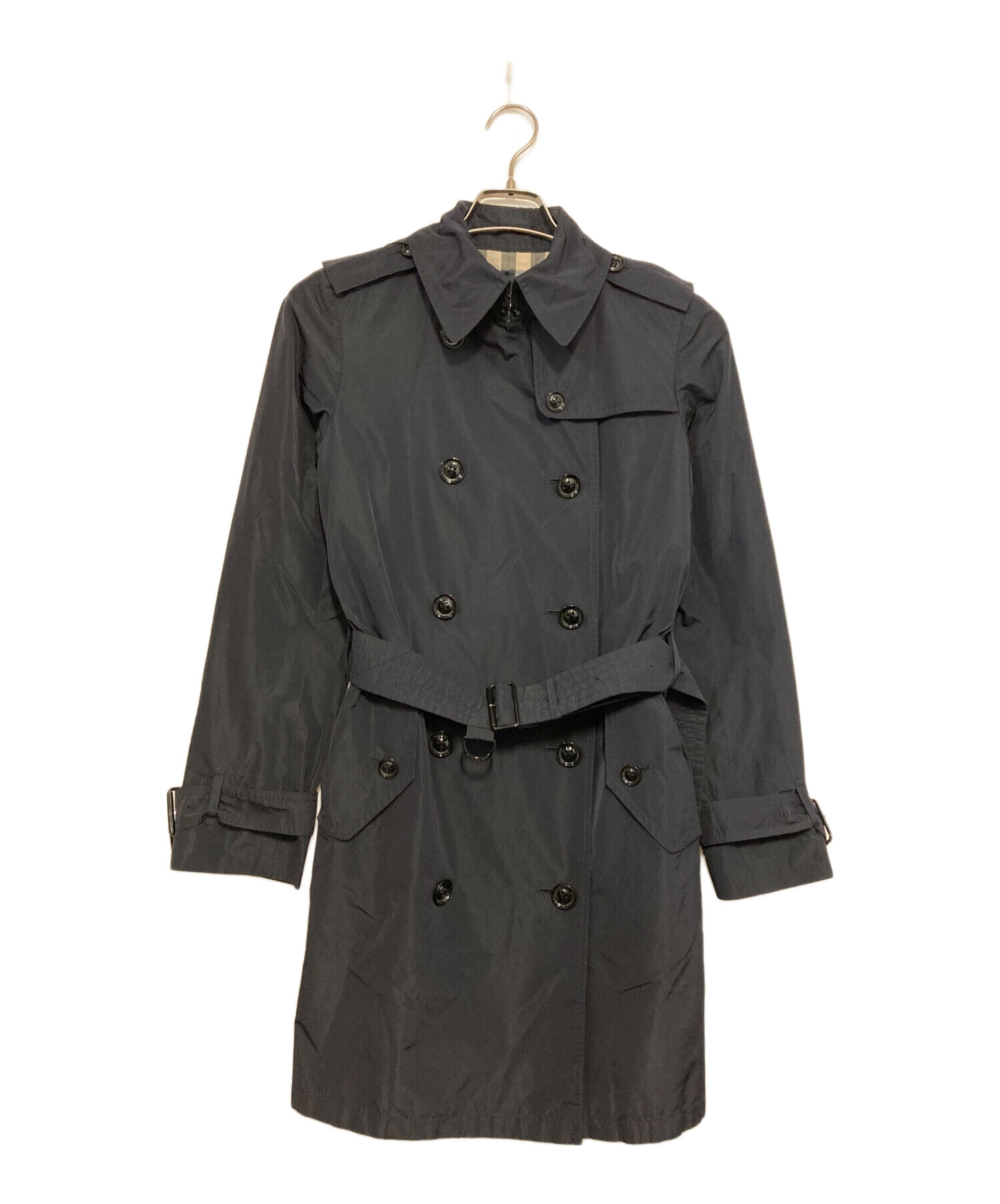 Burberry London バーバリー トレンチコート ネイビー ナイロン 【公式
