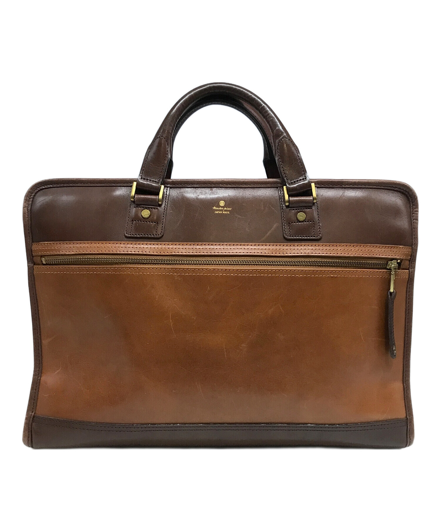 【master-piece】マスターピース レザー ボストンバッグ ブラウン本革 master piece マスターピース バッグ ブラウン