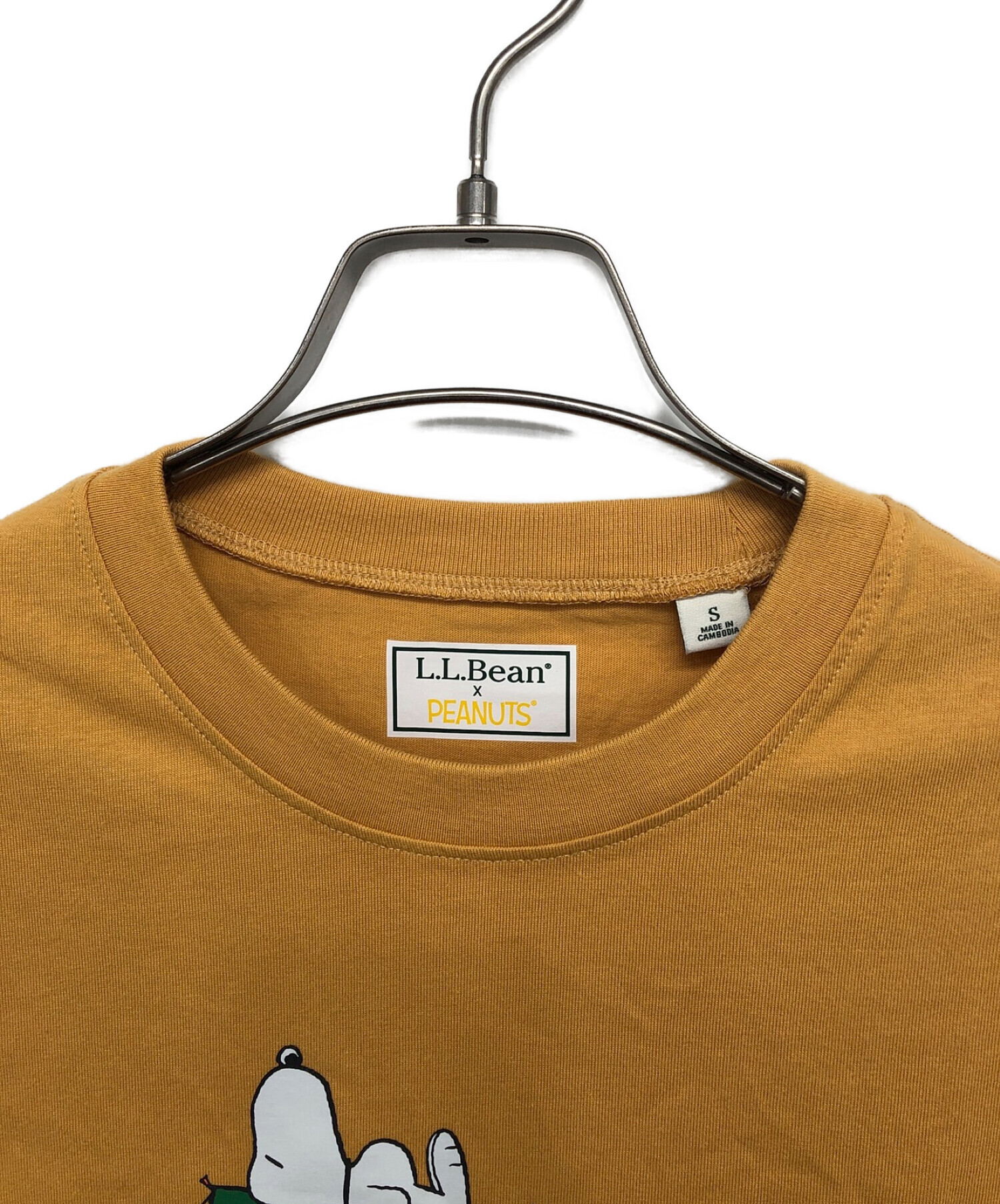 L.L.Bean (エルエルビーン) PEANUTS (ピーナッツ) Tシャツ イエロー サイズ:S