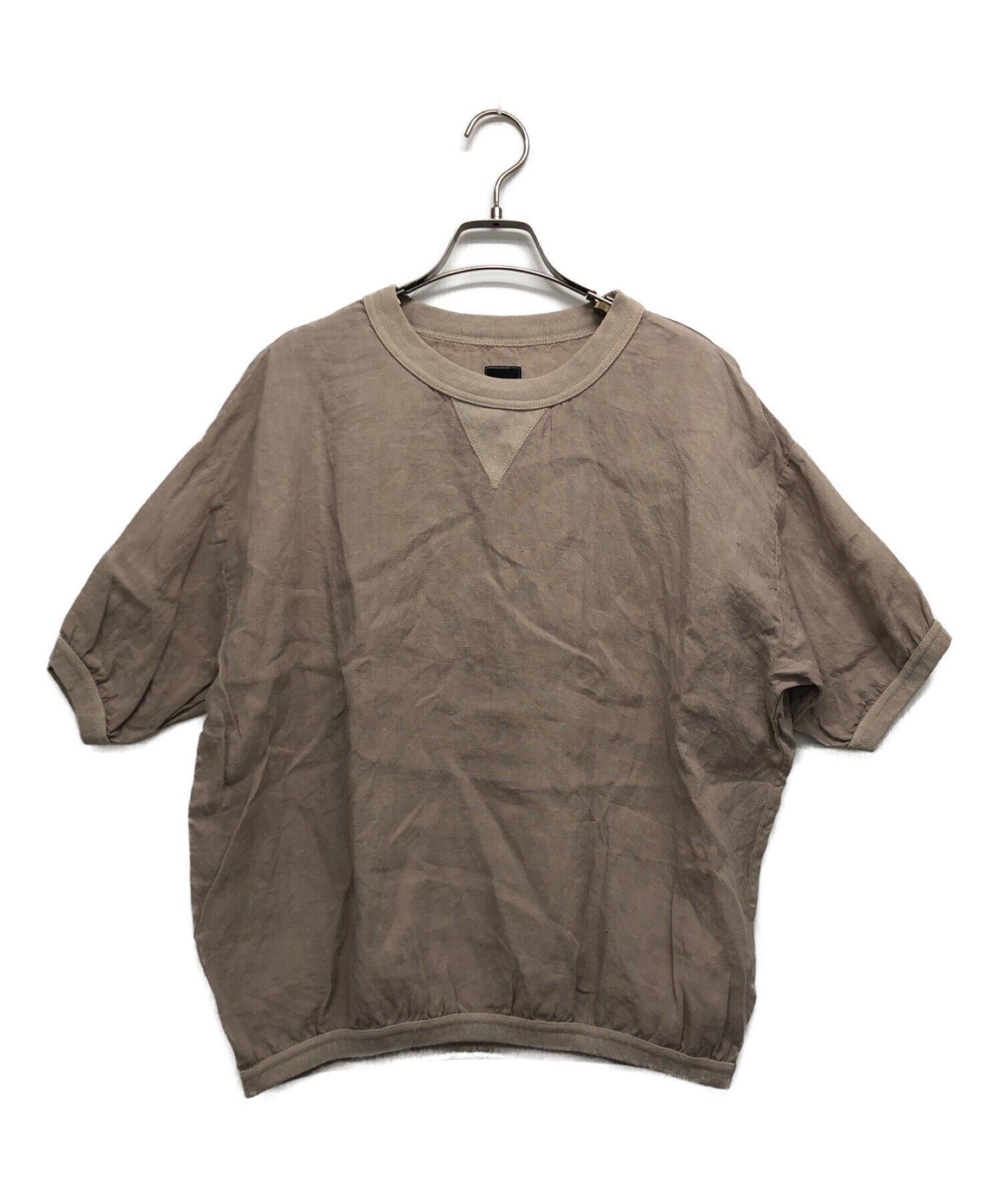 中古・古着通販】maillot (マイヨ) Linen Big Sweat Shirt-Tee 