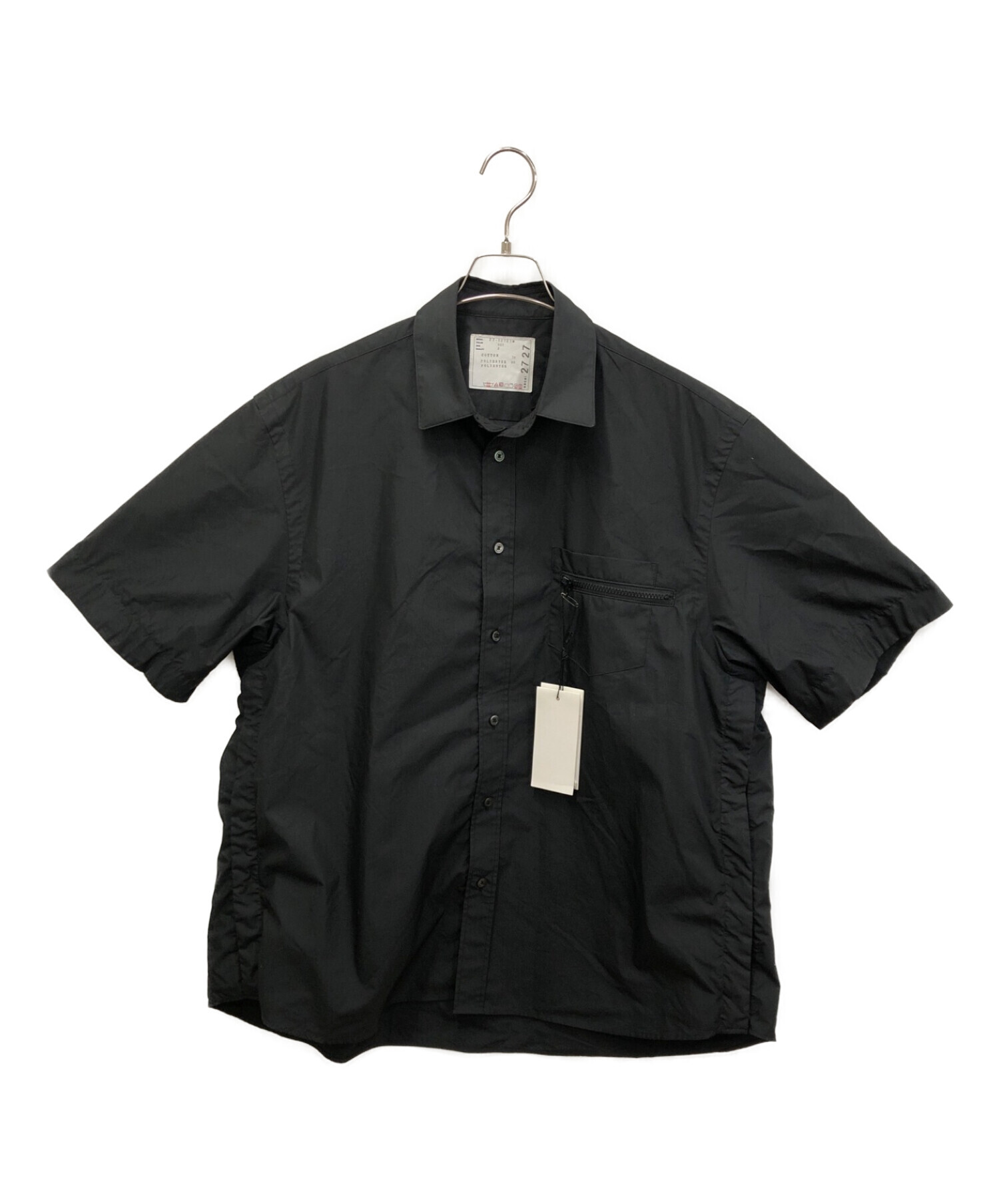 中古・古着通販】sacai (サカイ) 半袖シャツ ブラック サイズ:3 