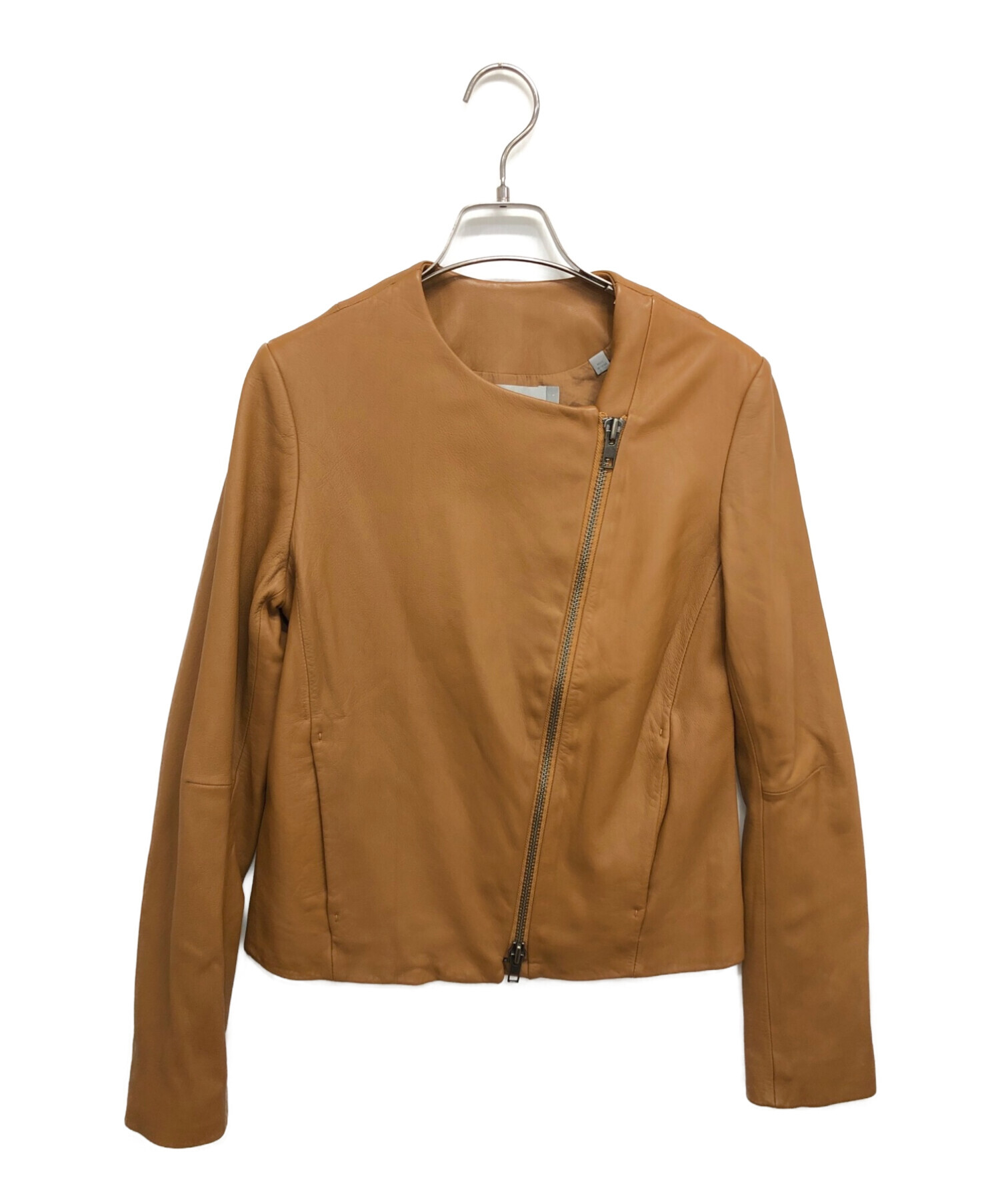 中古・古着通販】VINCE (ヴィンス) レザージャケット ブラウン サイズ 