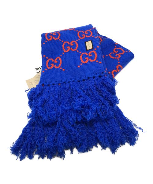 中古・古着通販】GUCCI (グッチ) マフラー ブルー 未使用品｜ブランド 