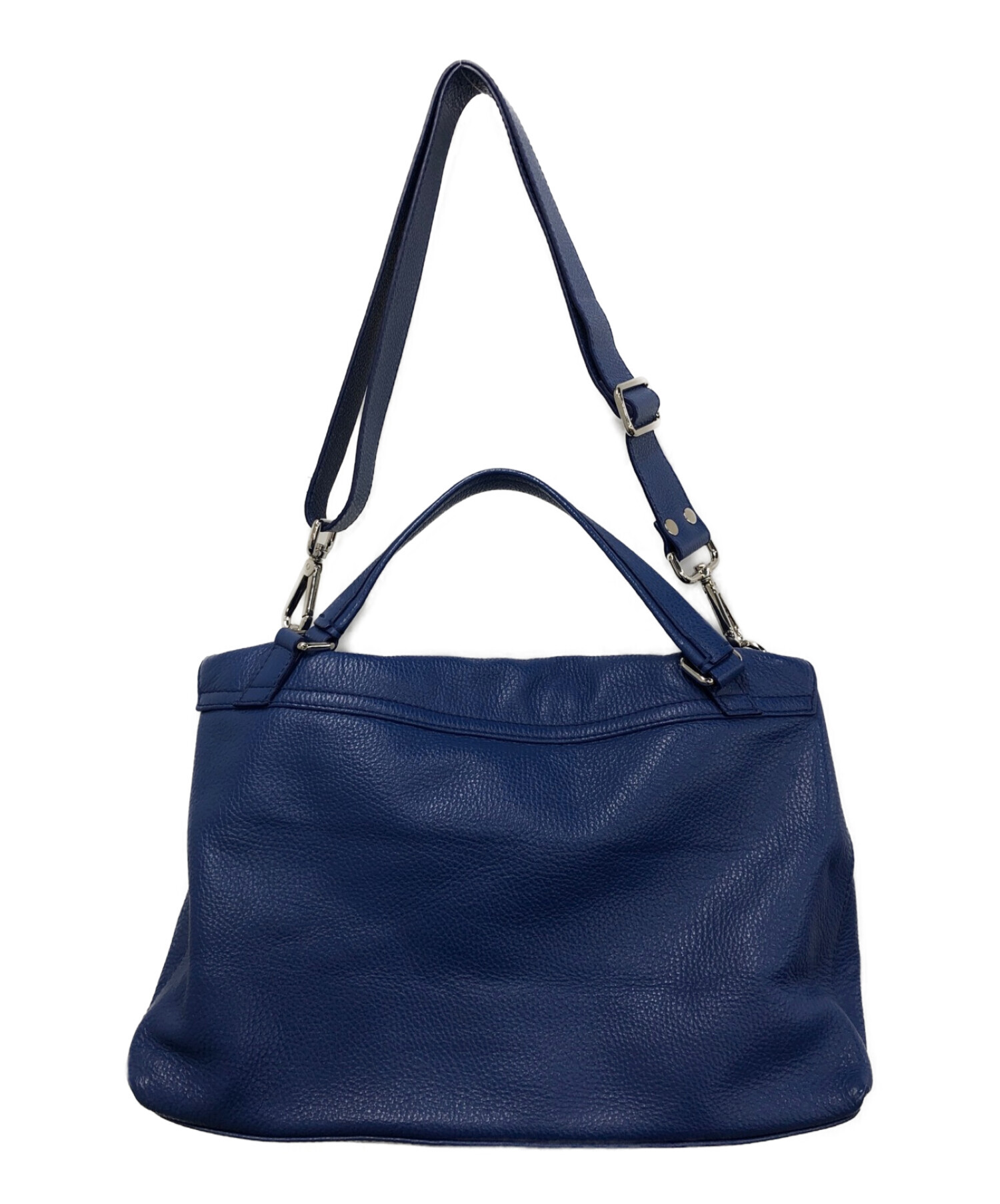 ザネラートZANELLATO 2wayショルダーポスティーナ中古ブルーL ザネラートZANELLATO 2wayショルダーポスティーナ中古ブルーL