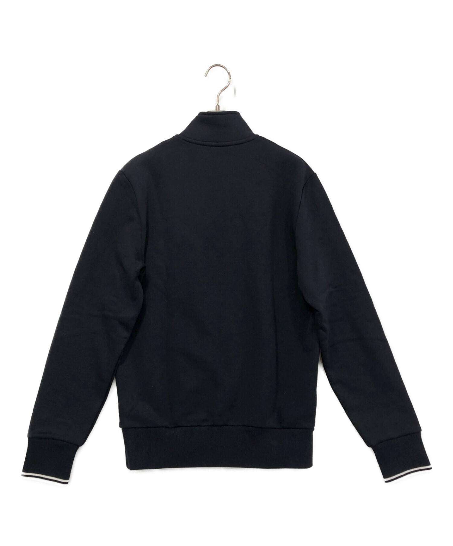 FRED PERRY ハーフジップ トレーナー S ブラック