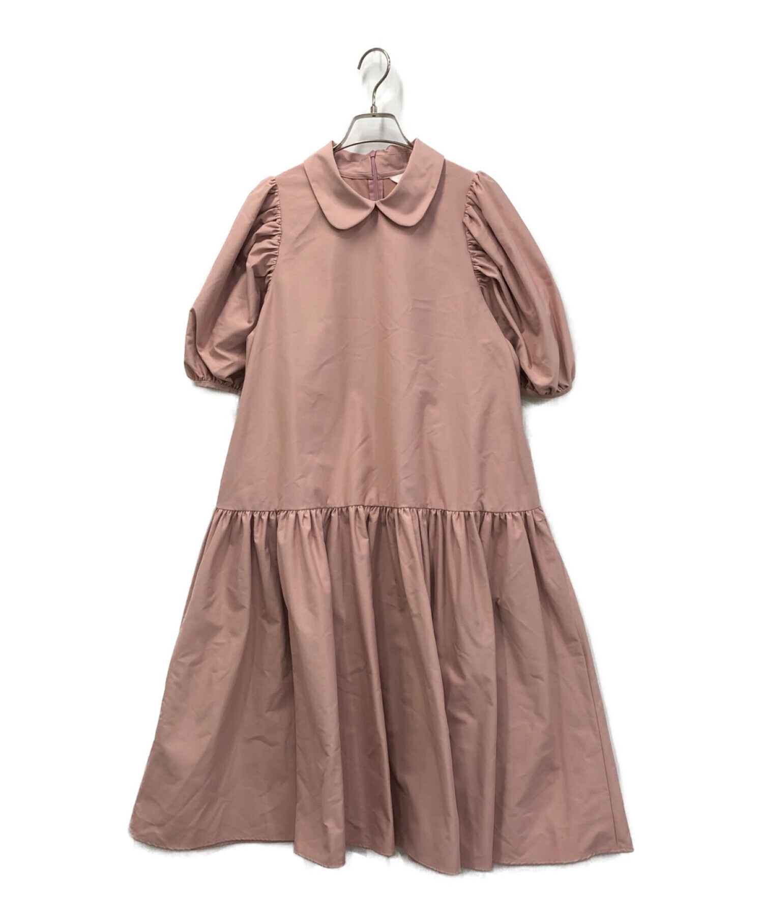 中古・古着通販】HYEON (ヘヨン) ボリュームワンピース ピンク サイズ  