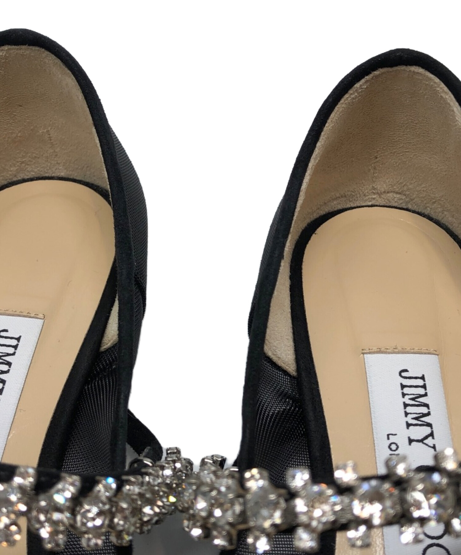 中古・古着通販】JIMMY CHOO (ジミーチュウ) メッシュビジューパンプス 