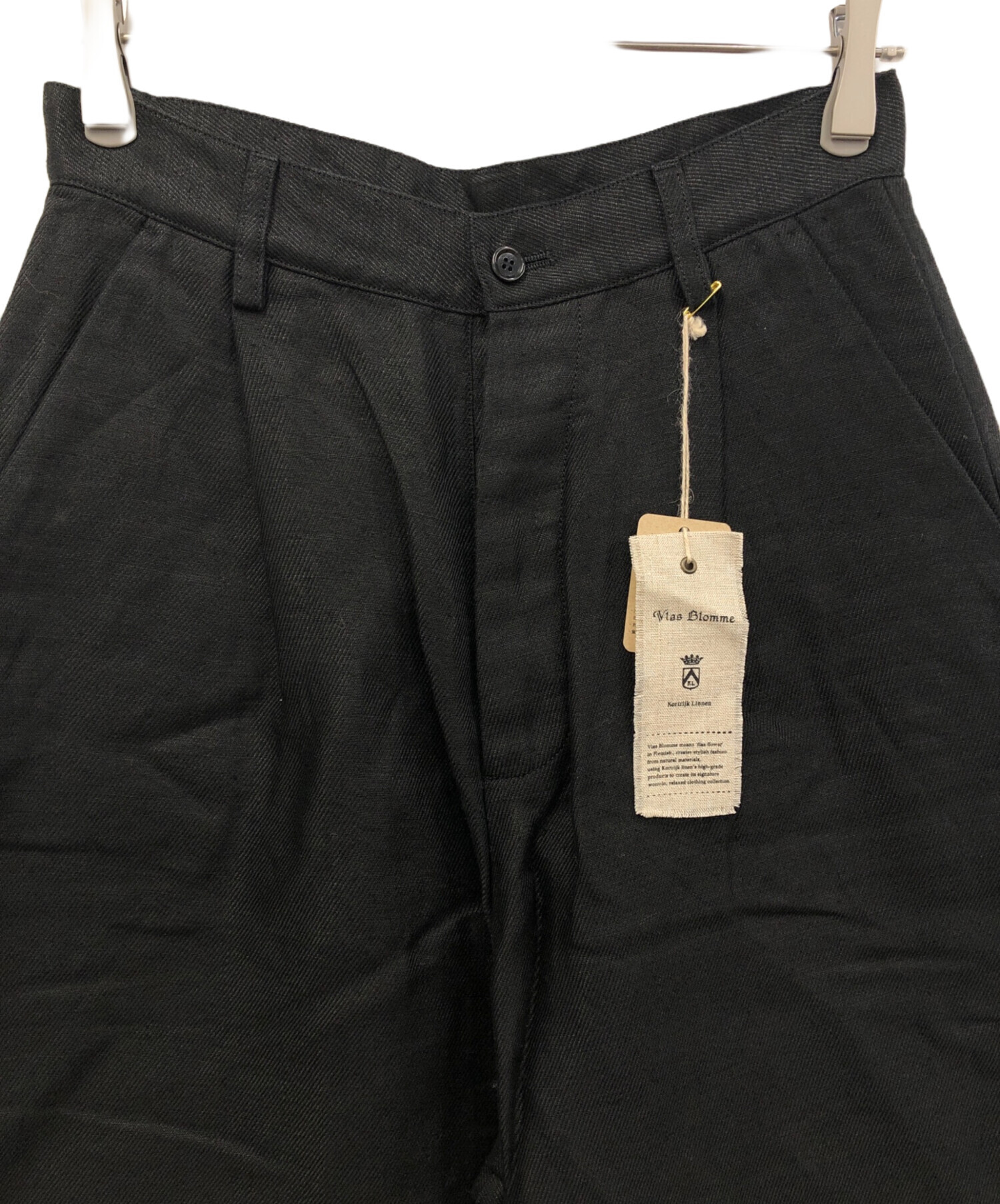 中古・古着通販】Vlas Blomme (ヴラスブラム) リネンパンツ ブラック  
