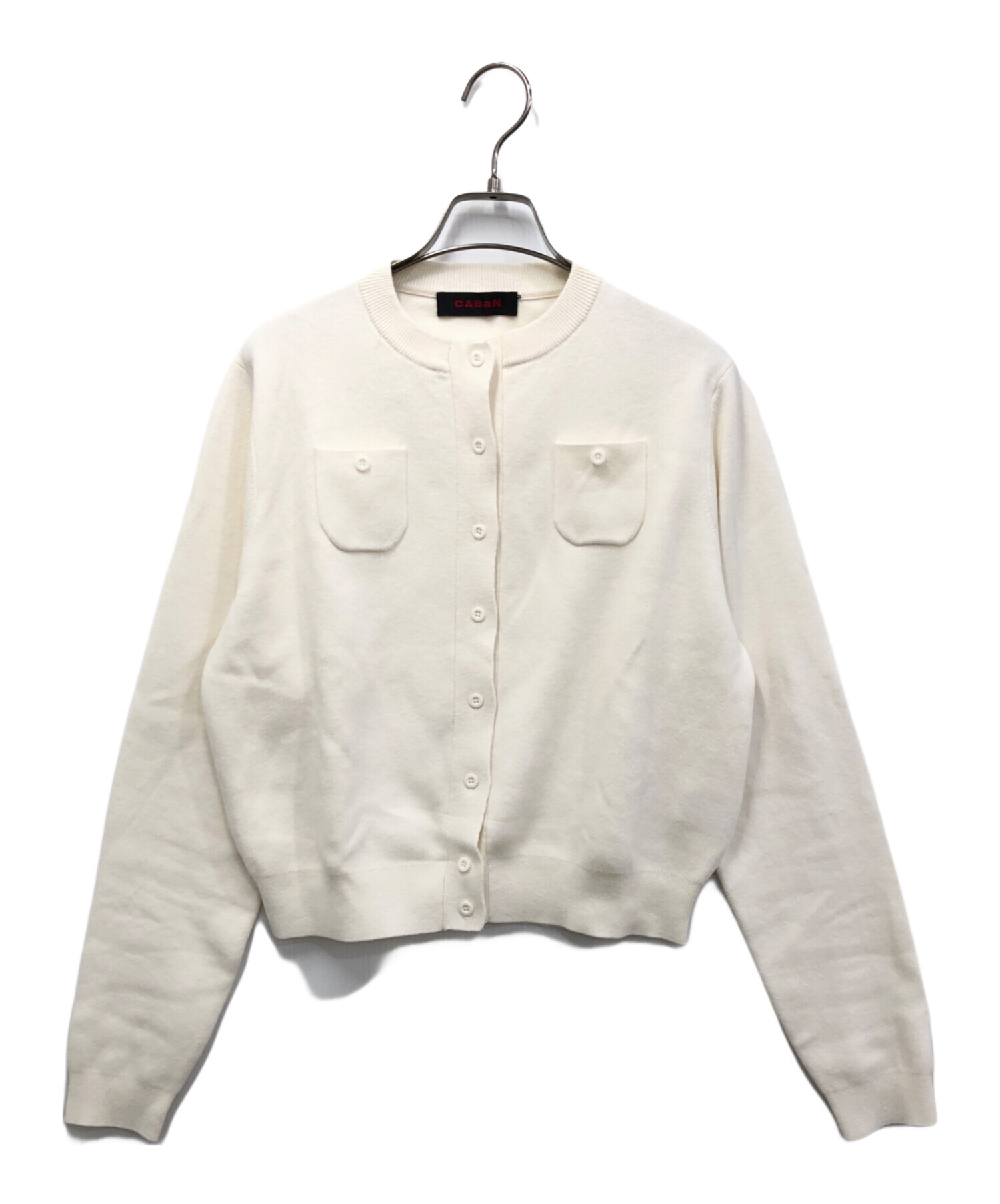 中古・古着通販】CABAN (キャバン) クルーネックカーディガン ホワイト  