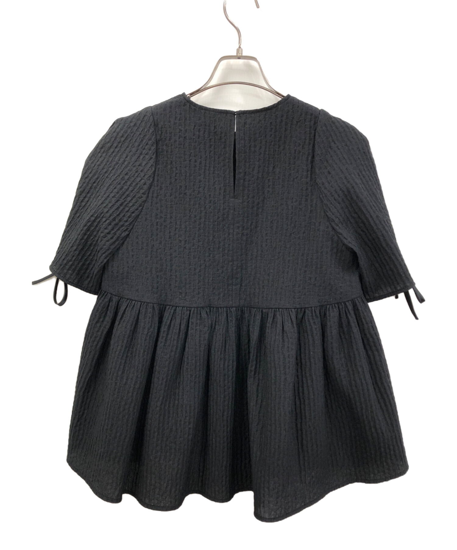 yori フクレフレアブラウス BLACK 36 yori フクレフレアブラウス 36サイズ