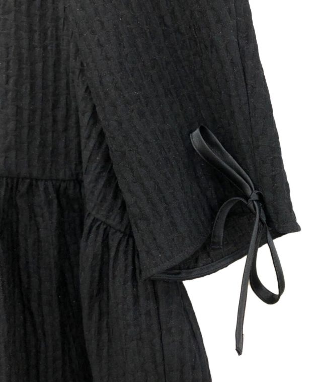 yori フクレフレアブラウス 36 ブラック ヨリ yori フクレフレア