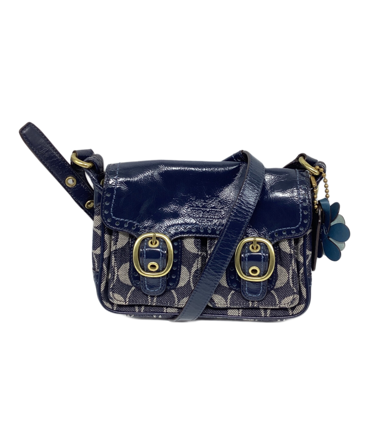 中古・古着通販】COACH (コーチ) ショルダーバッグ ネイビー｜ブランド 