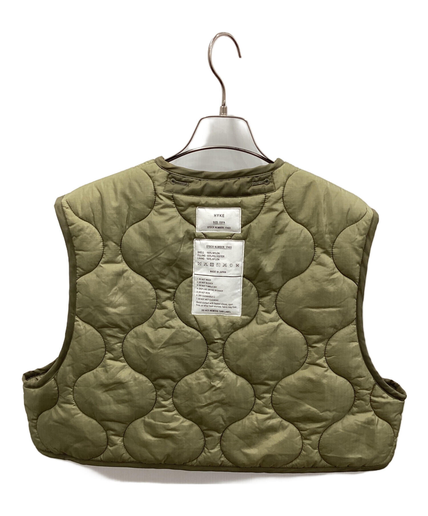 ジャケット・アウター HYKE QUILTED CROPPED VEST QUILTED CROPPED VEST – HYKE ONLINE STORE